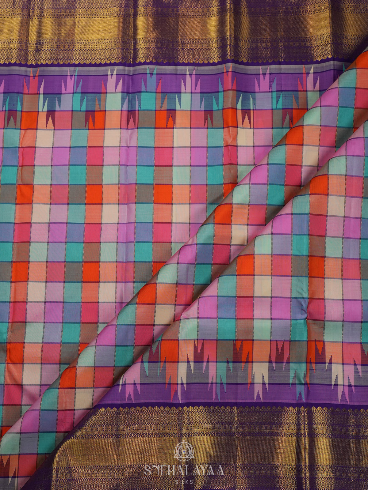 Multicolour Kanjivaram Silk Saree