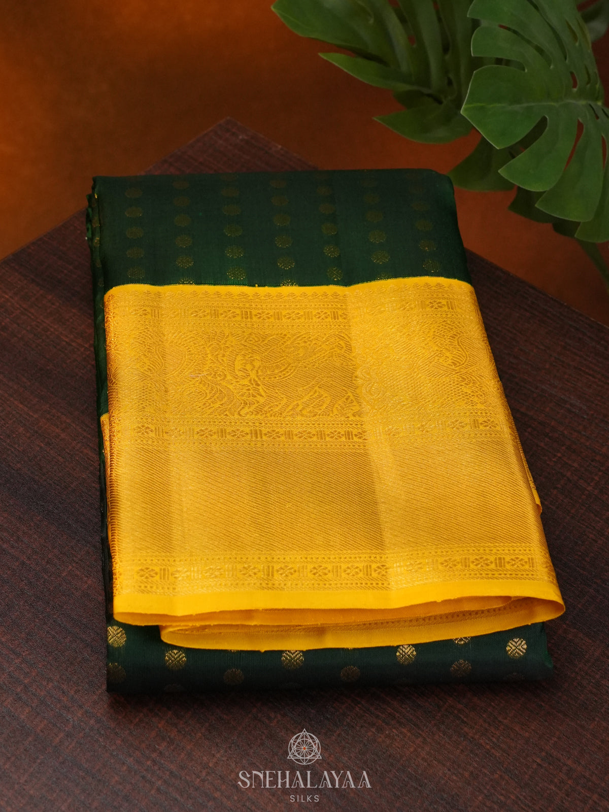 Forest Green Kanjivaram Silk Saree