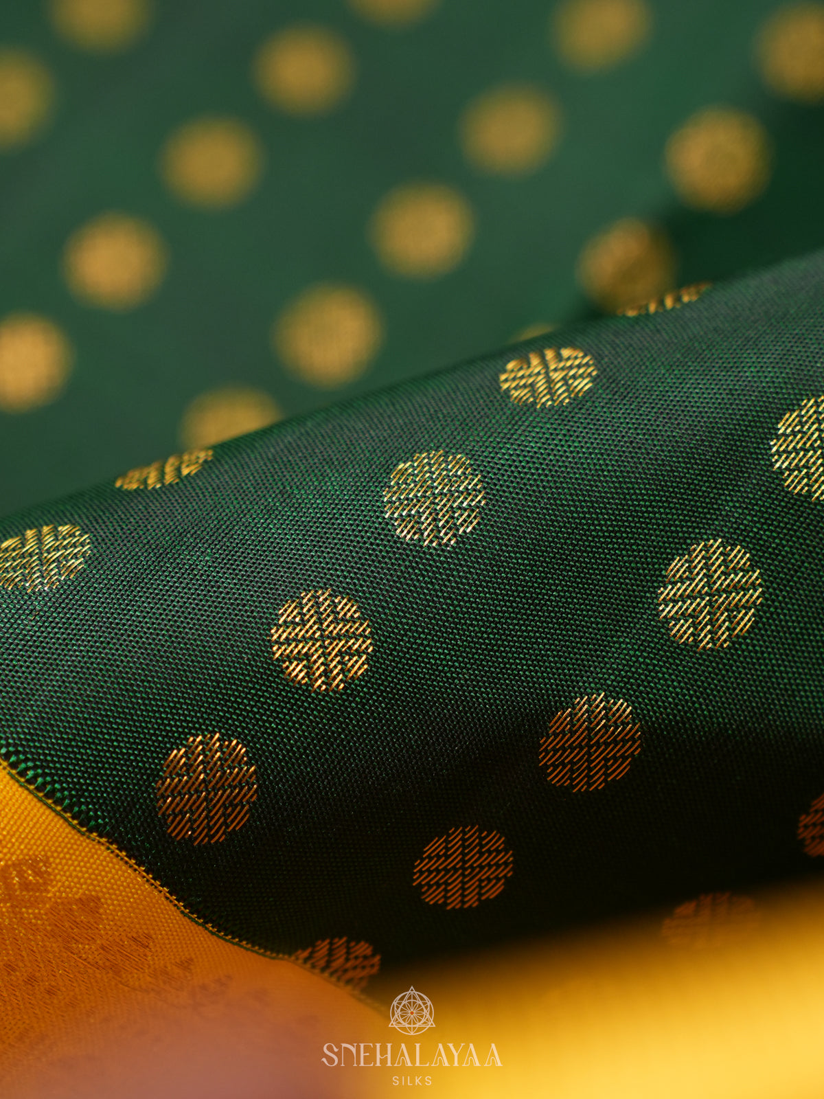 Forest Green Kanjivaram Silk Saree