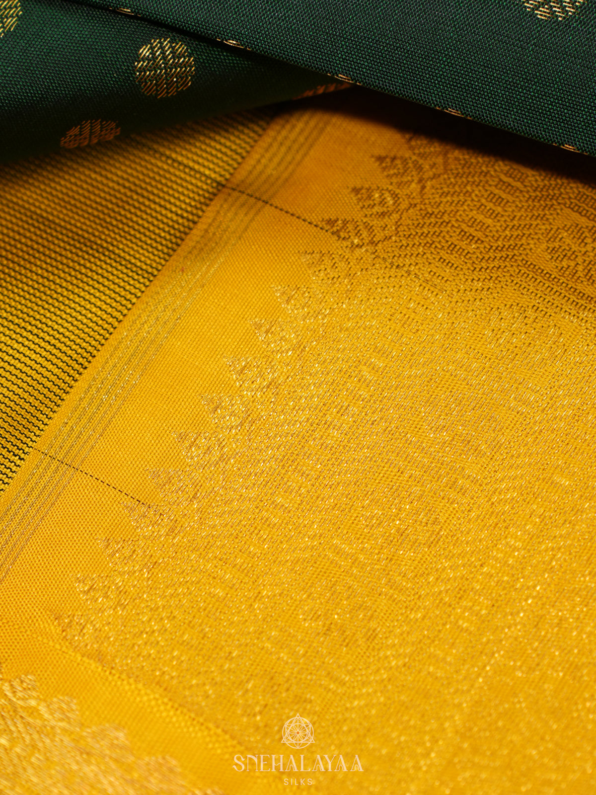 Forest Green Kanjivaram Silk Saree
