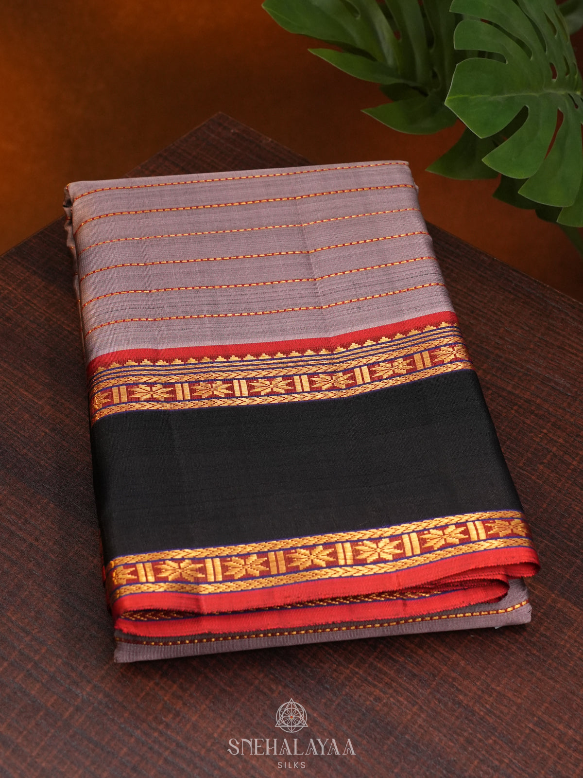 Grey Kanjivaram Silk Saree