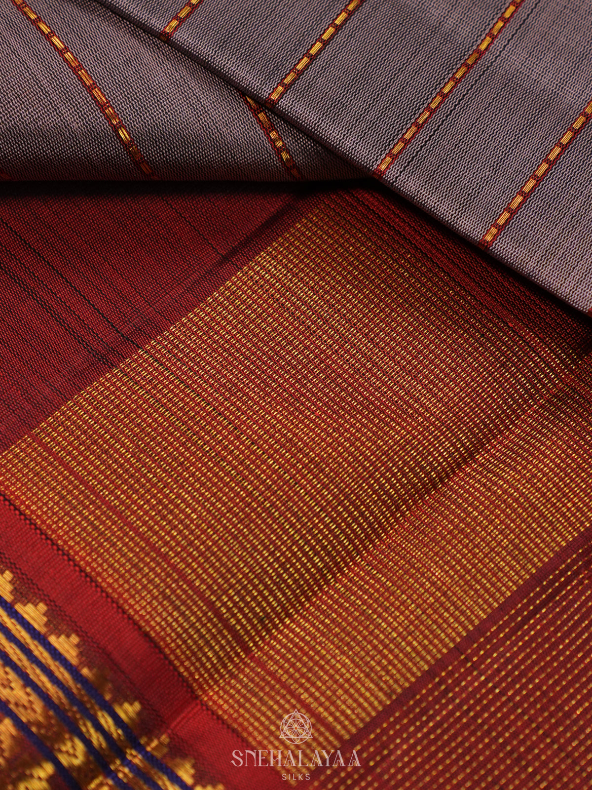 Grey Kanjivaram Silk Saree