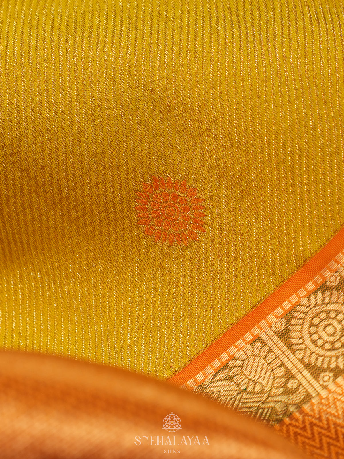 Mango Yellow Kanjivaram Silk Saree