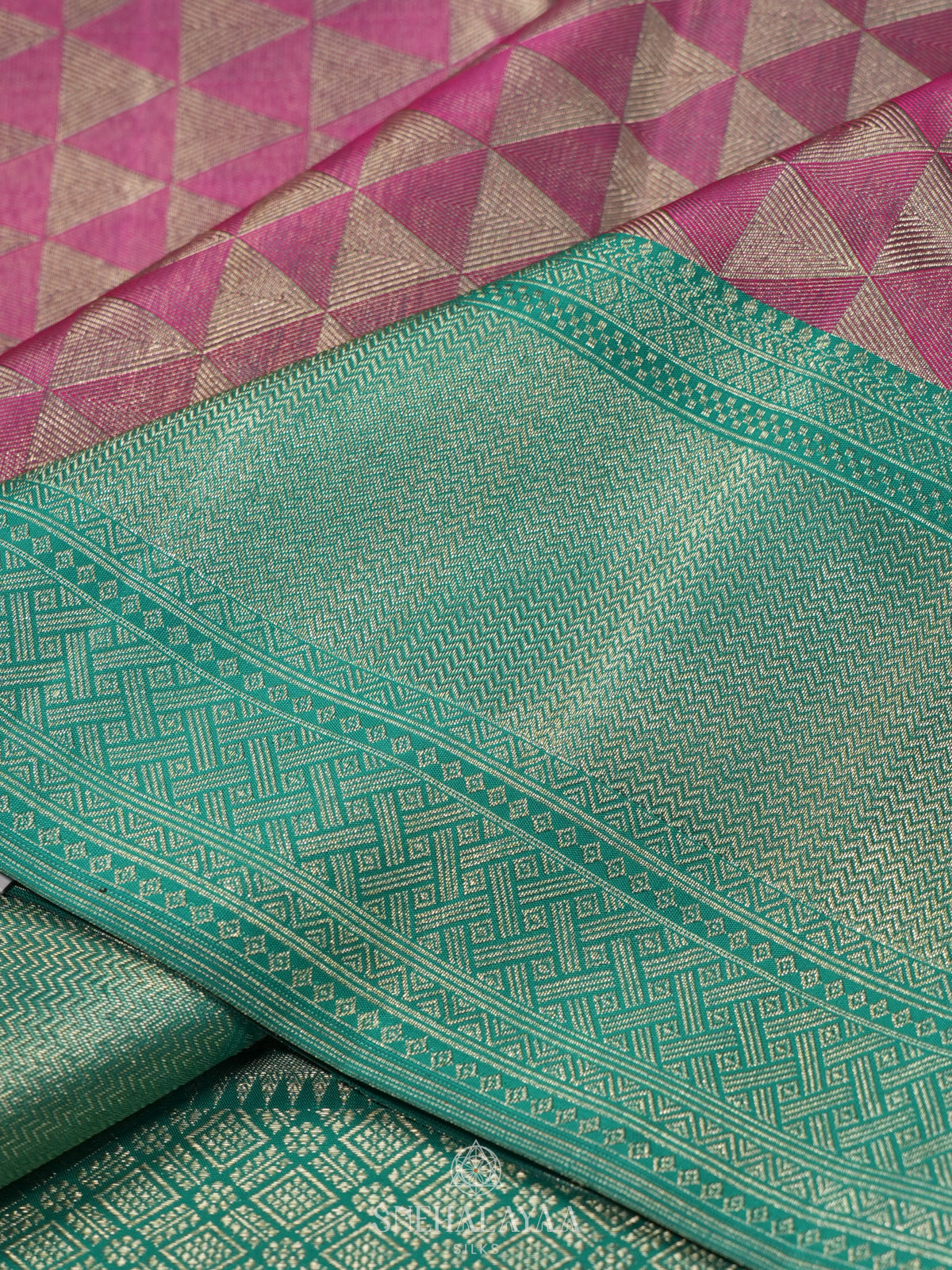 Baby Pink Kanjivaram Silk Saree