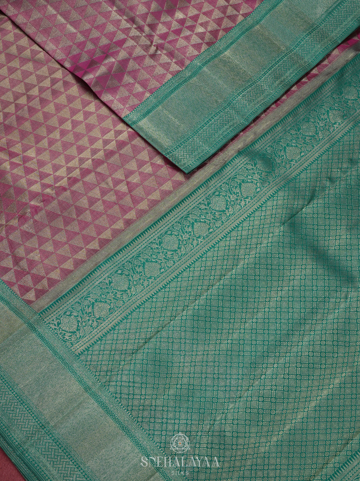 Baby Pink Kanjivaram Silk Saree