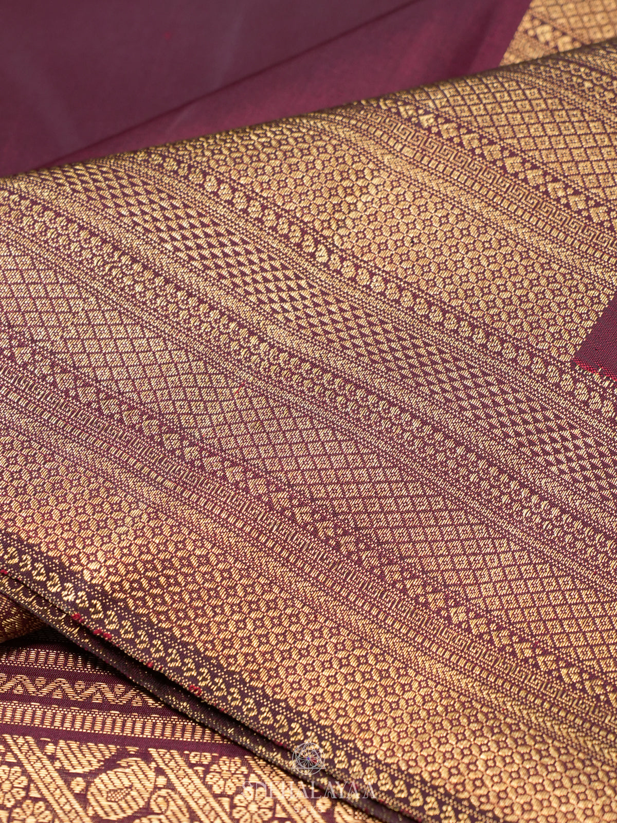 Burgundy Kanjivaram Silk Saree
