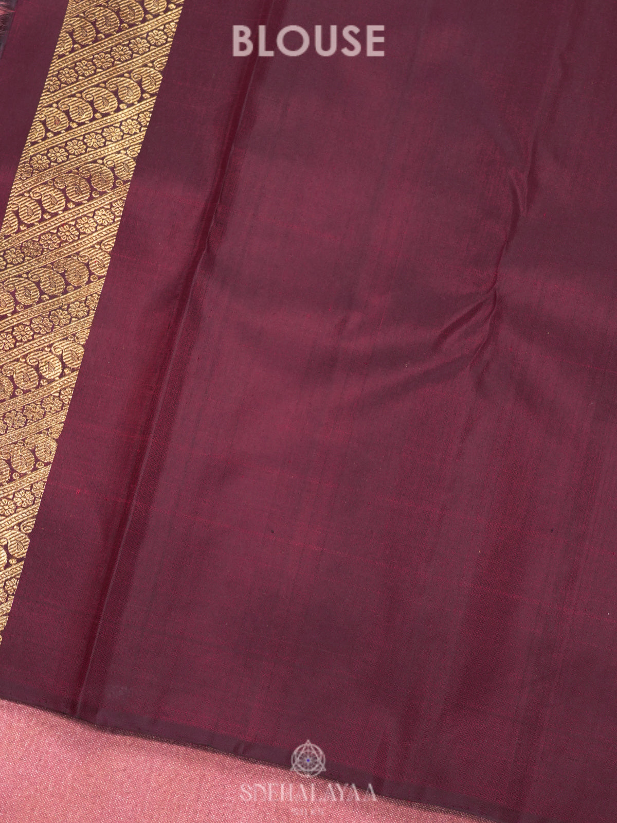 Burgundy Kanjivaram Silk Saree