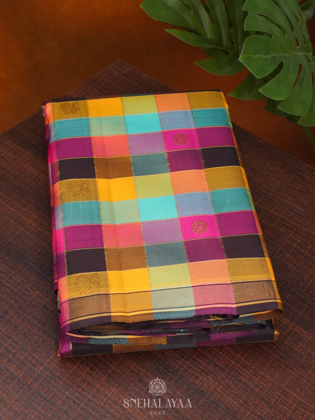 Multicolour Kanjivaram Silk Saree