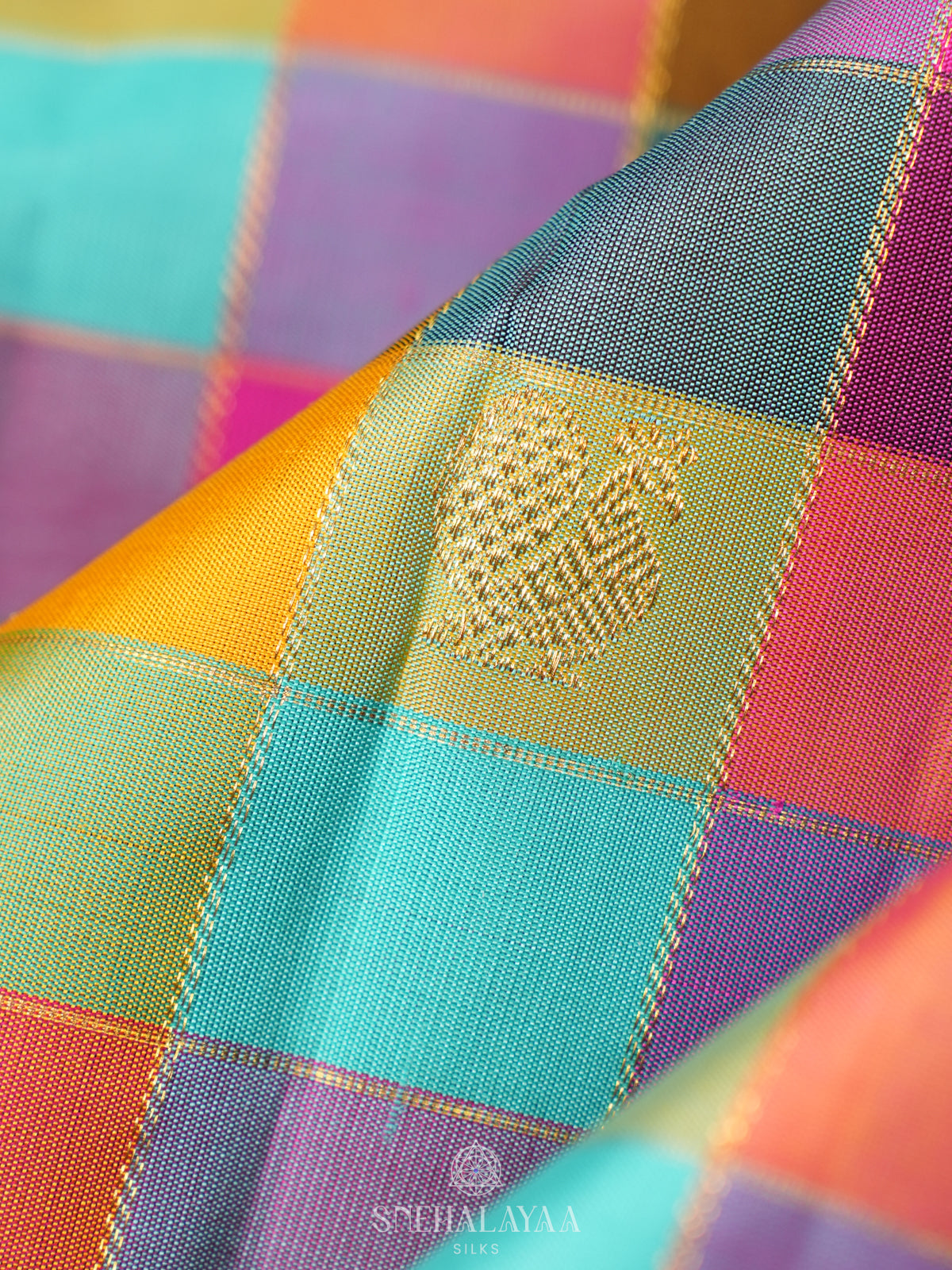 Multicolour Kanjivaram Silk Saree