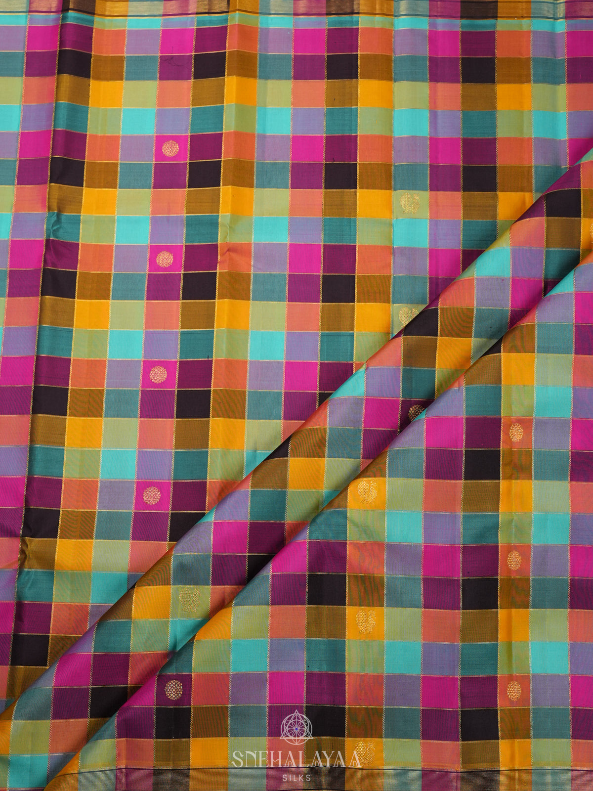 Multicolour Kanjivaram Silk Saree