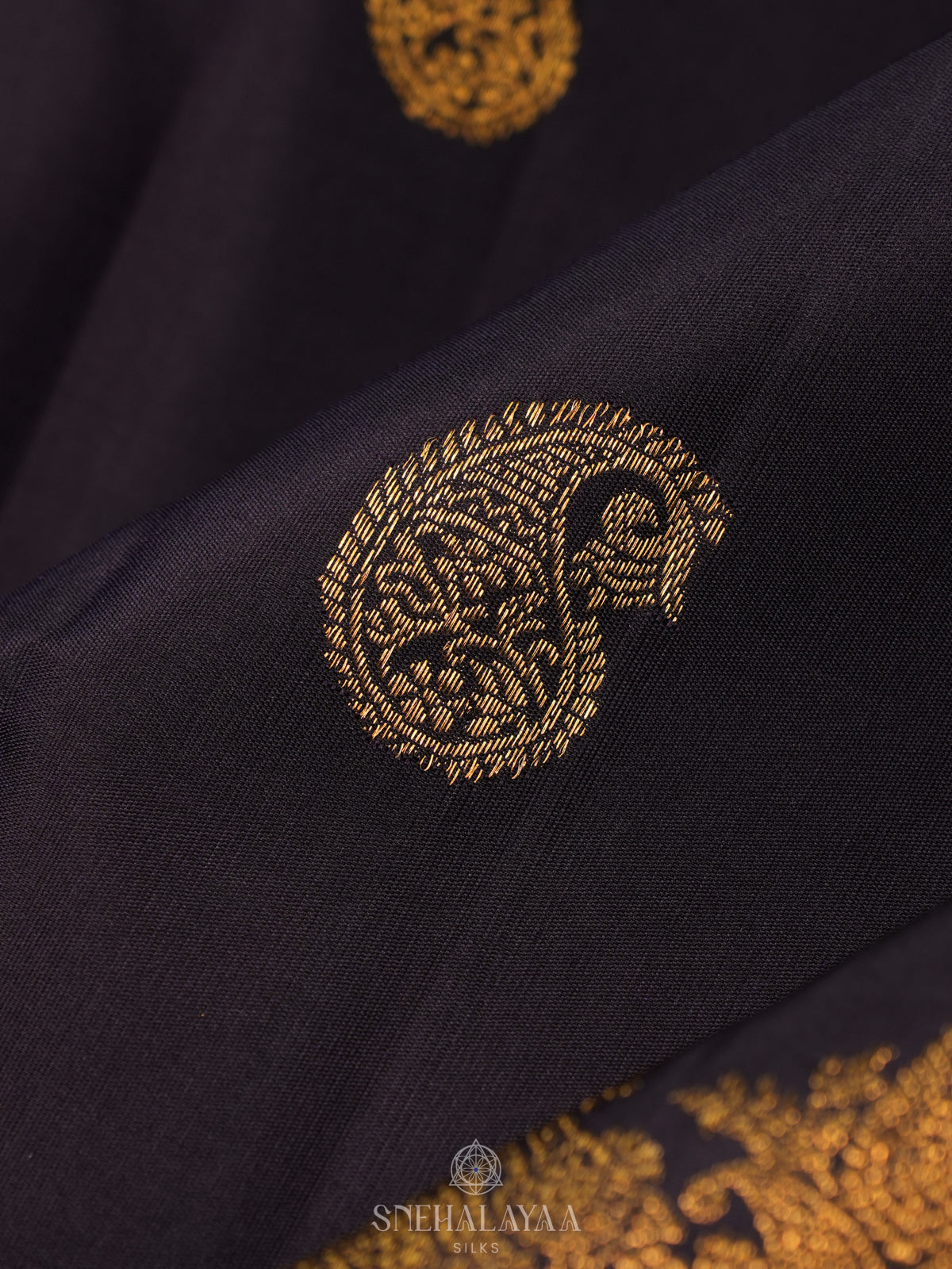 Navy Blue Kanjivaram Silk Saree
