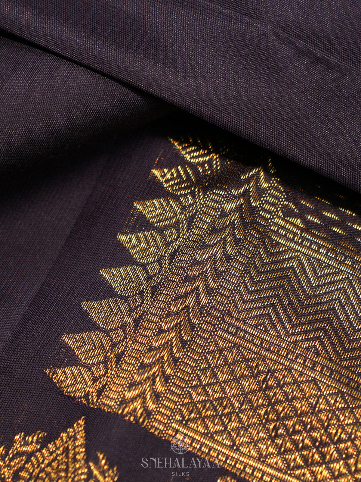 Navy Blue Kanjivaram Silk Saree