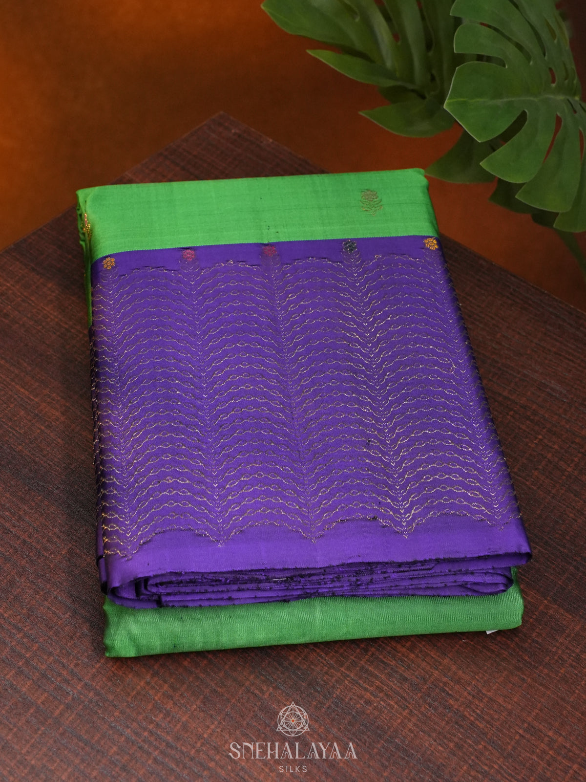 Parrot Green  Kanjivaram Silk Saree