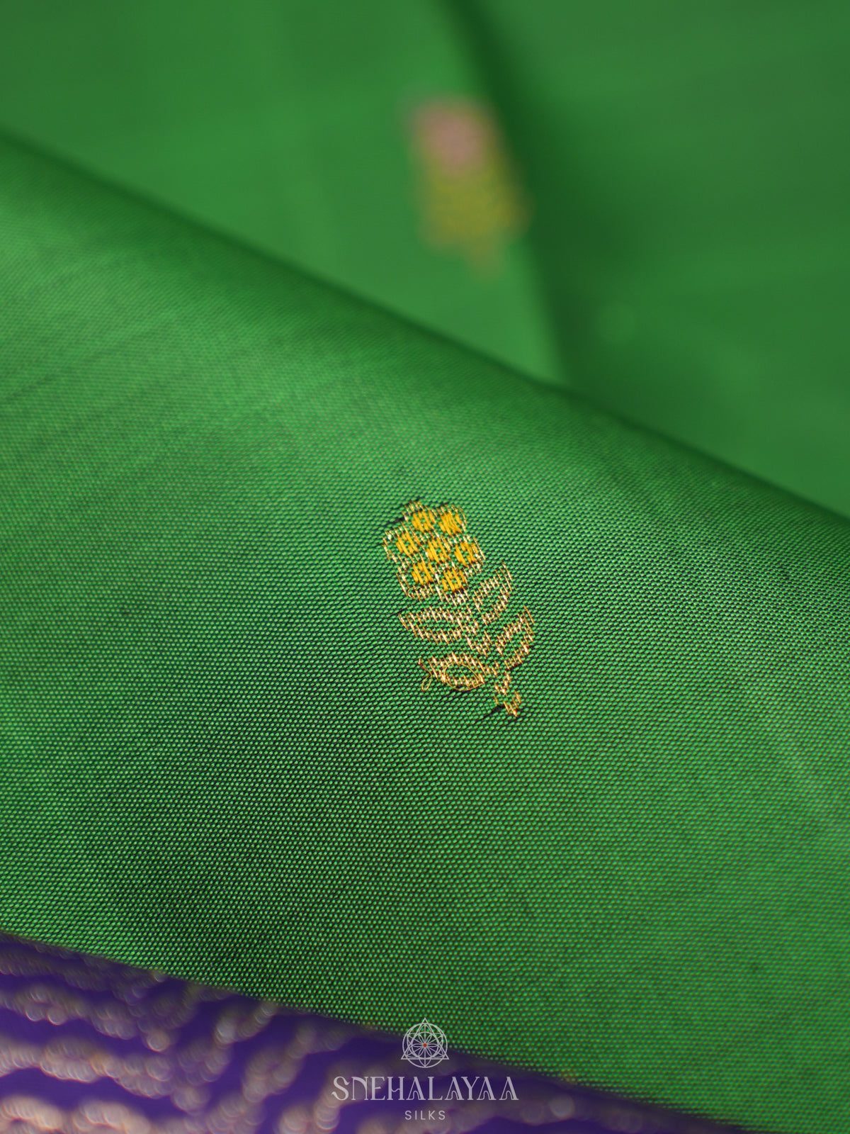 Parrot Green  Kanjivaram Silk Saree