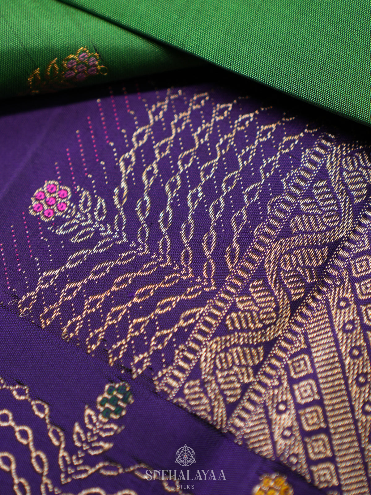 Parrot Green  Kanjivaram Silk Saree