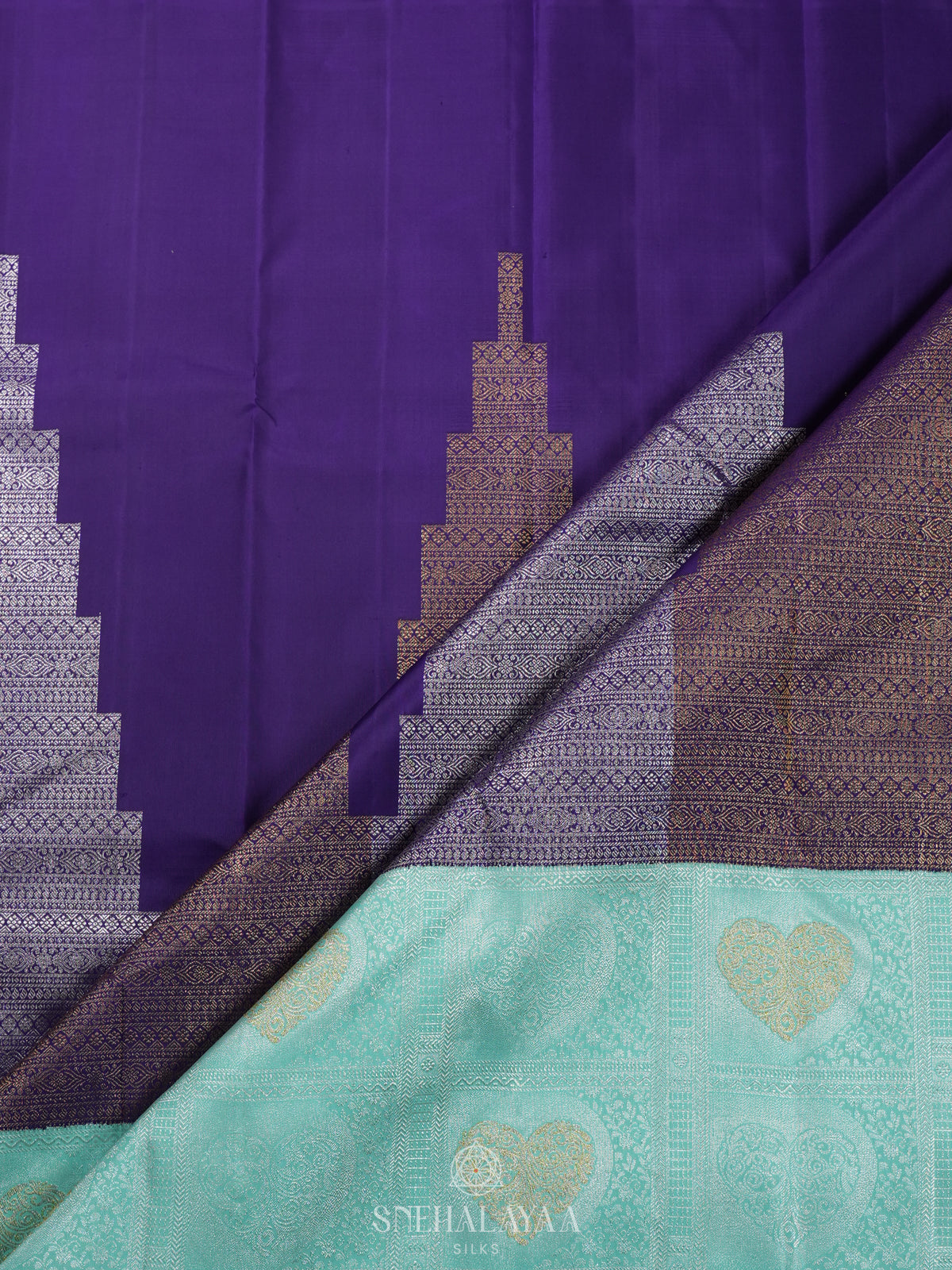 Purple Kanjivaram Silk Saree