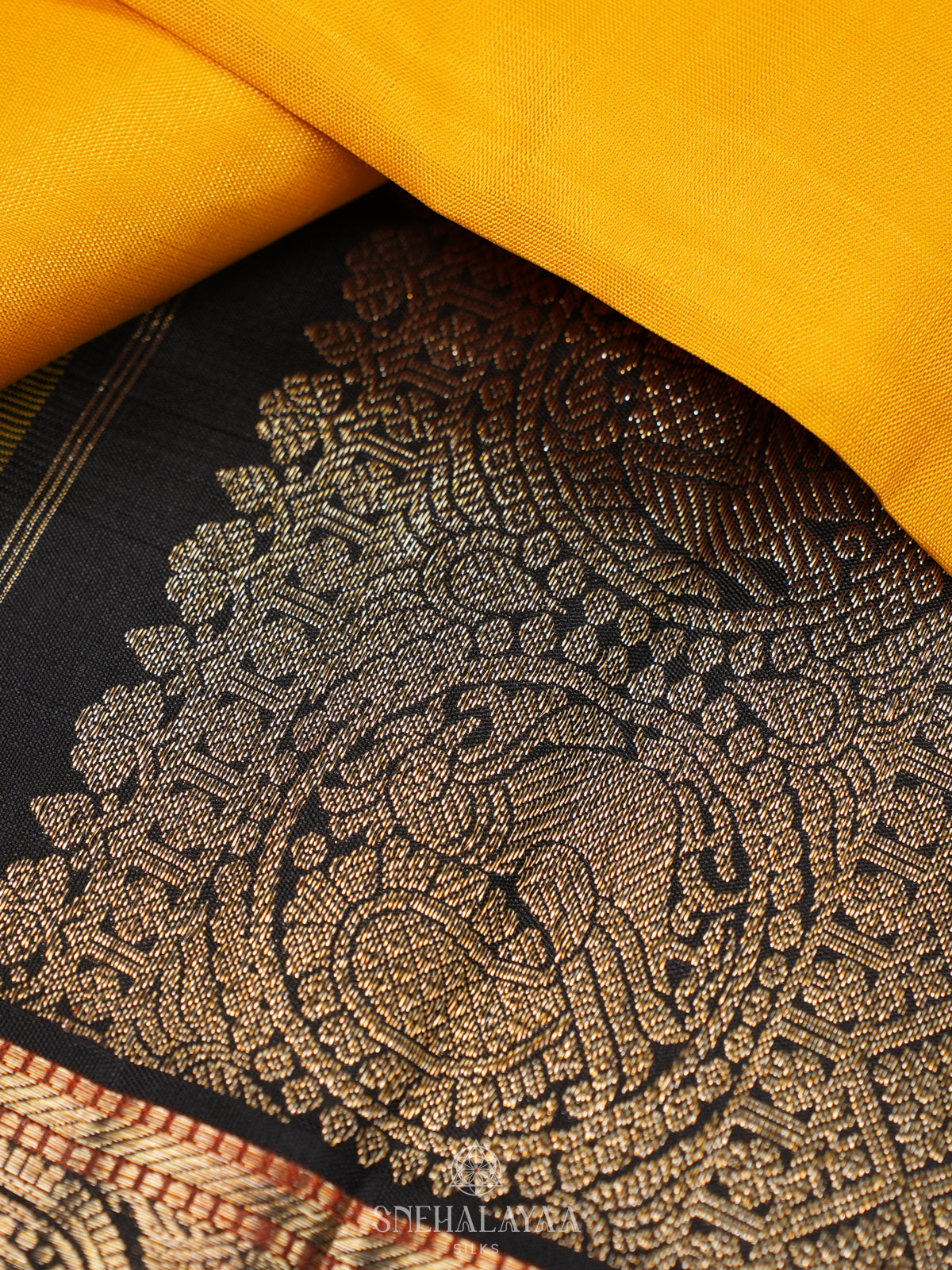 Mango Yellow Kanjivaram Silk Saree