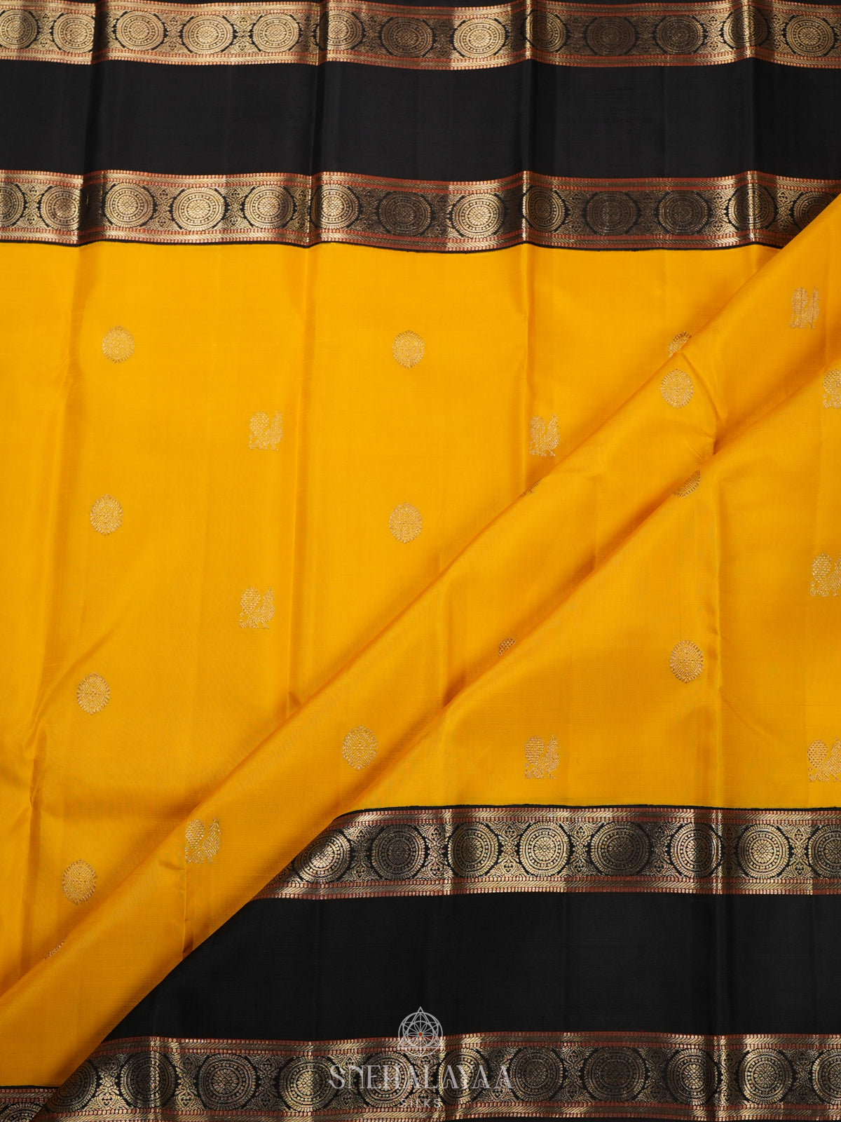 Mango Yellow Kanjivaram Silk Saree