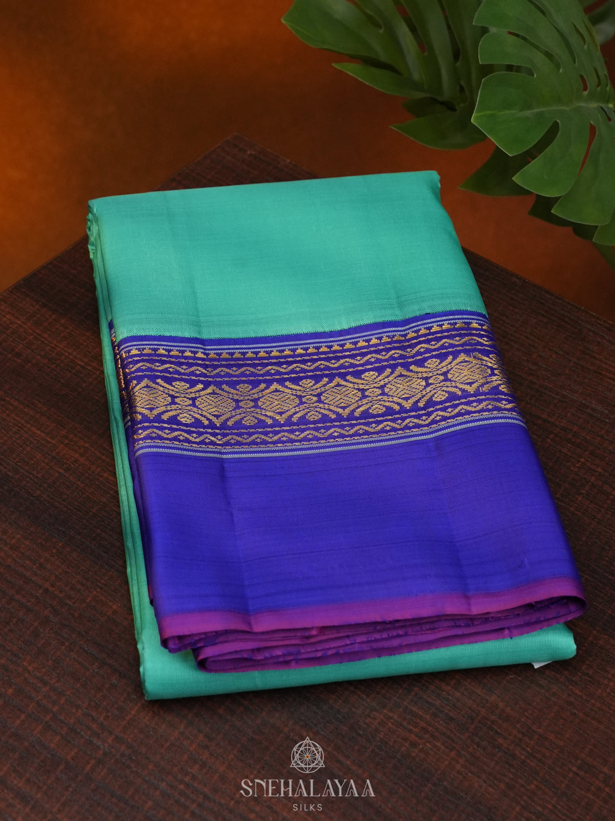 Teal Green Kanjivaram Silk Saree
