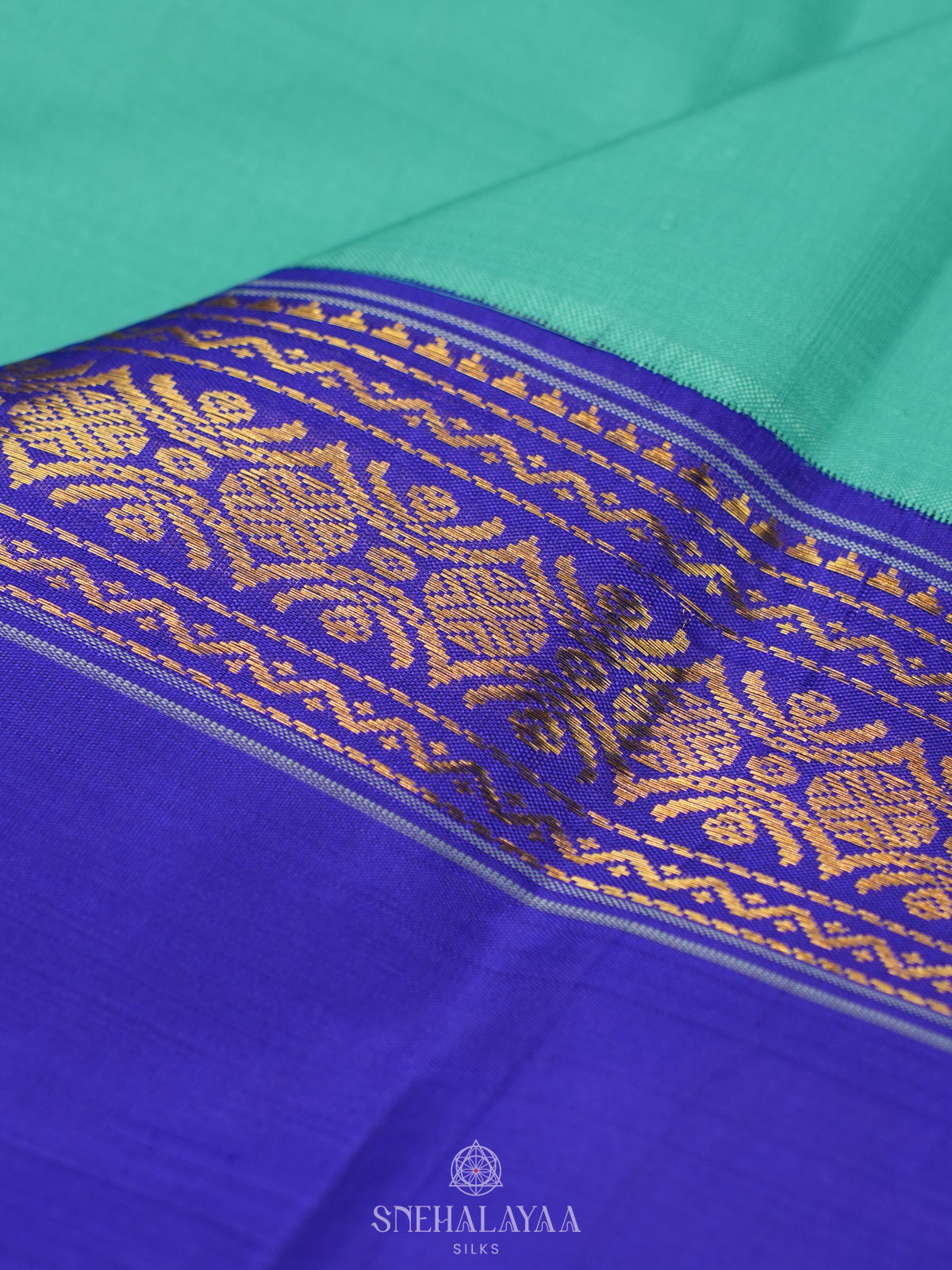 Teal Green Kanjivaram Silk Saree