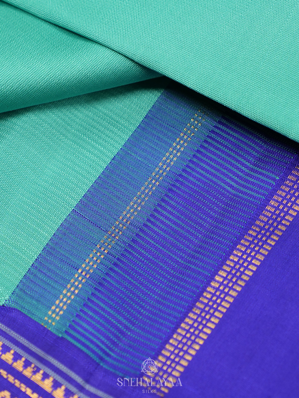 Teal Green Kanjivaram Silk Saree