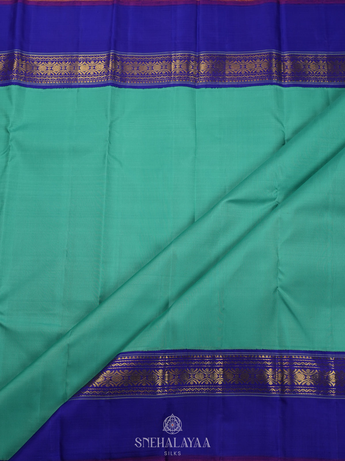 Teal Green Kanjivaram Silk Saree
