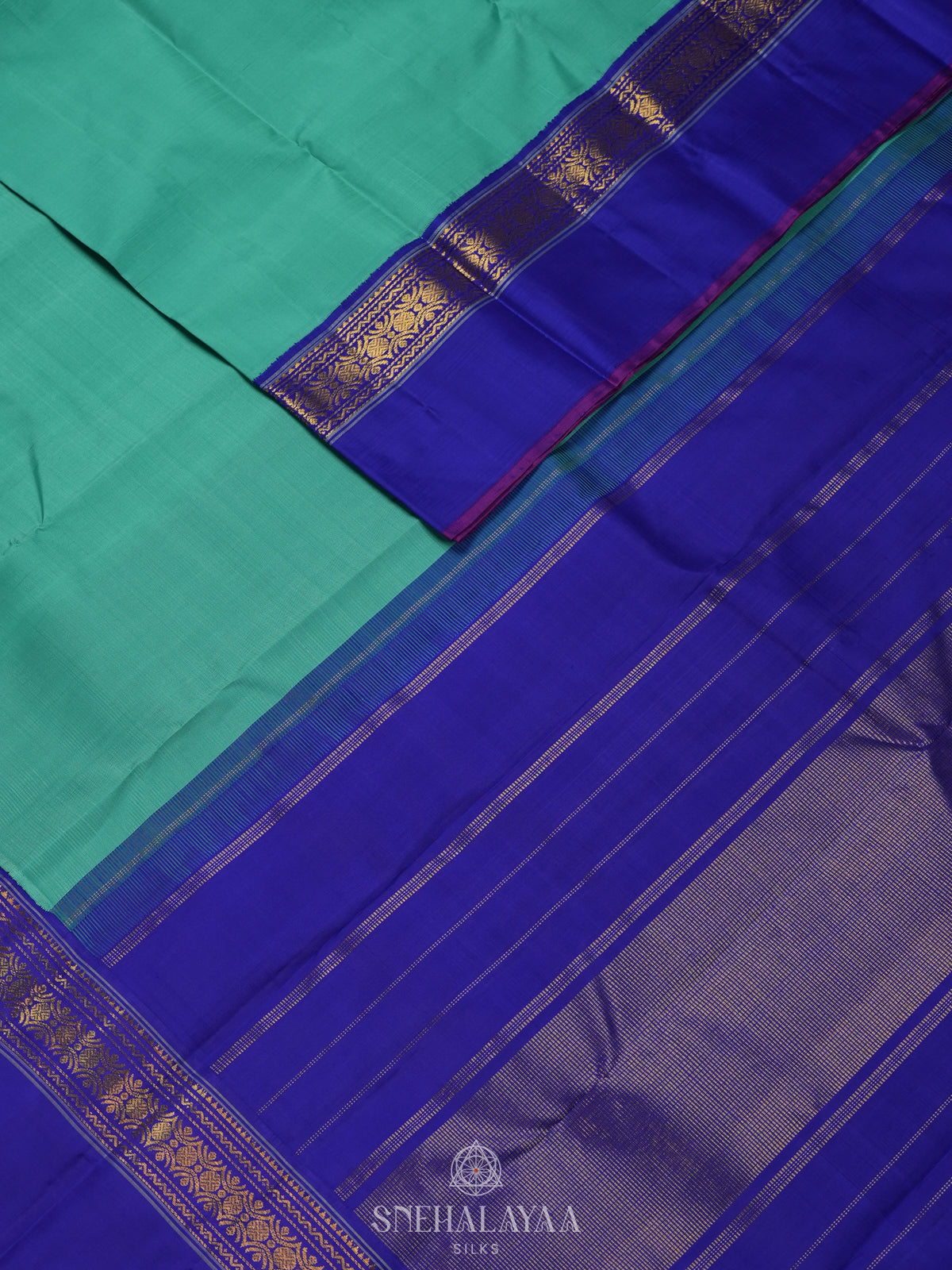 Teal Green Kanjivaram Silk Saree