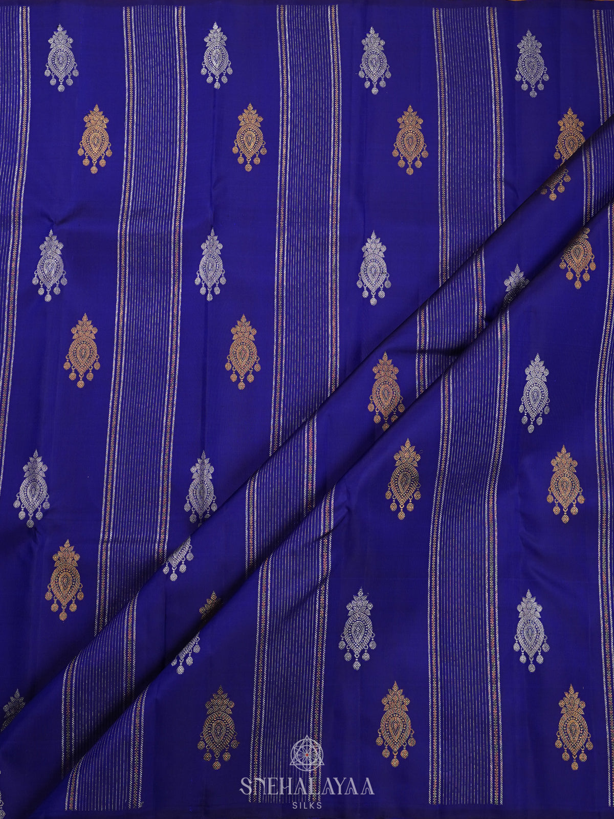 Royal Blue Kanjivaram Silk Saree