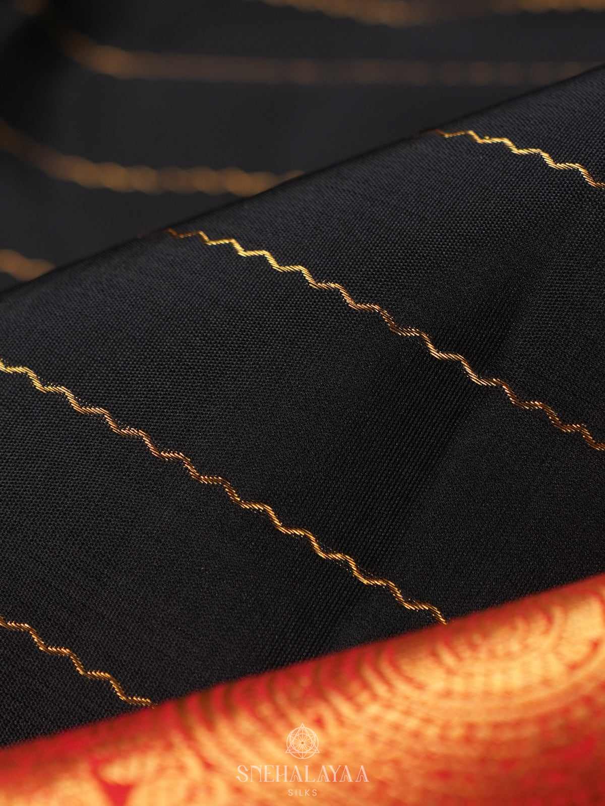 Black Kanjivaram Silk Saree