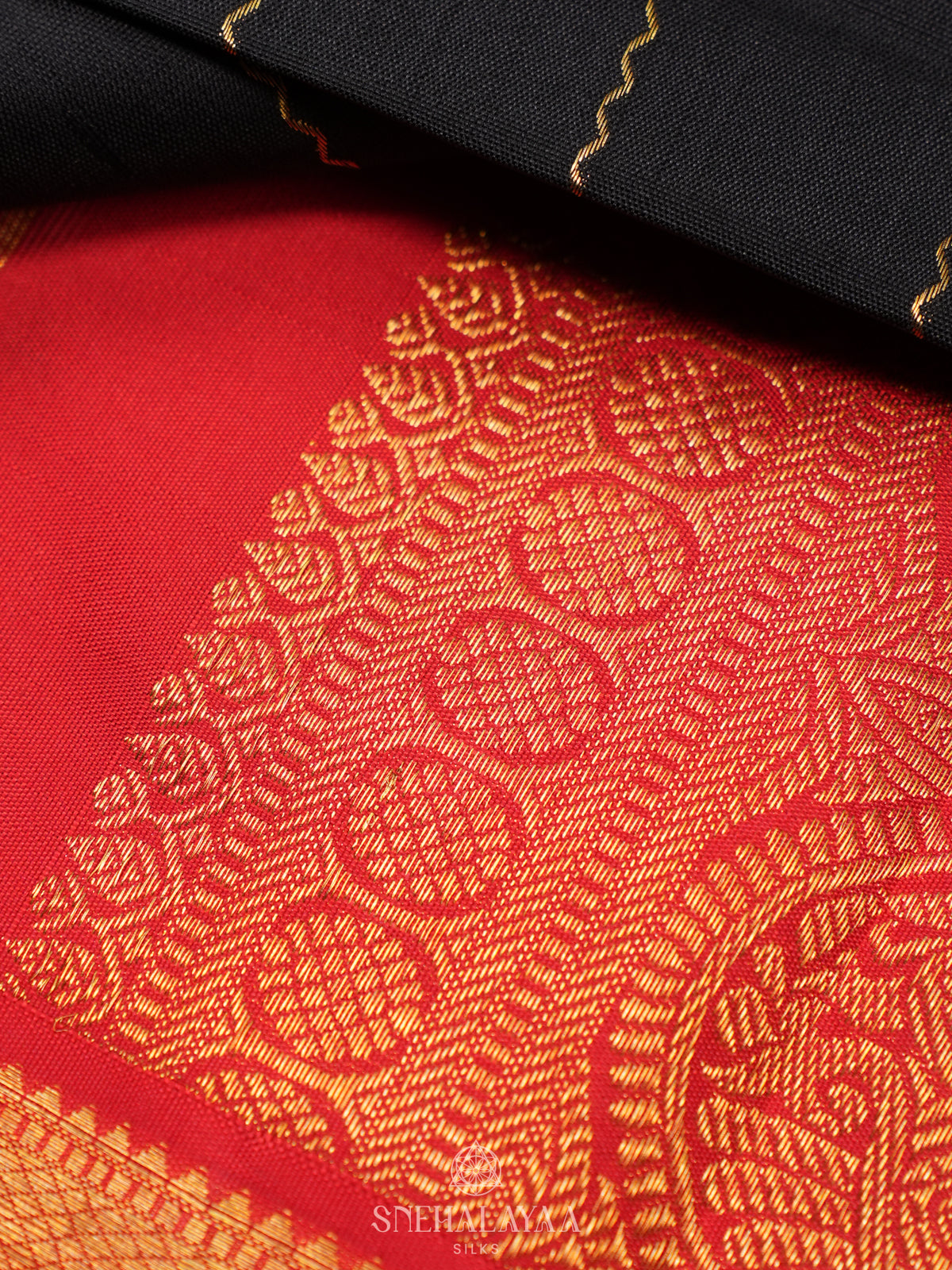 Black Kanjivaram Silk Saree