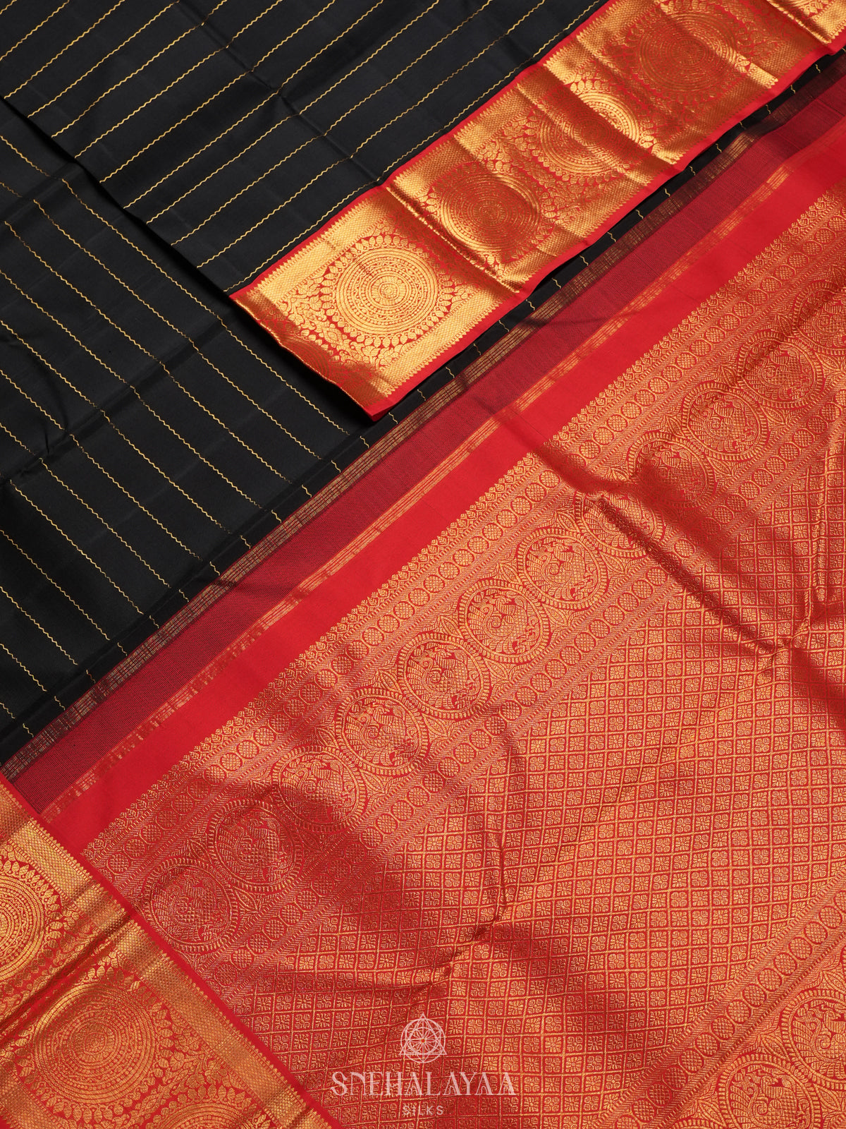 Black Kanjivaram Silk Saree