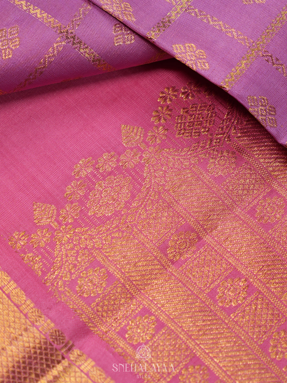 Pink Kanjivaram Silk Saree