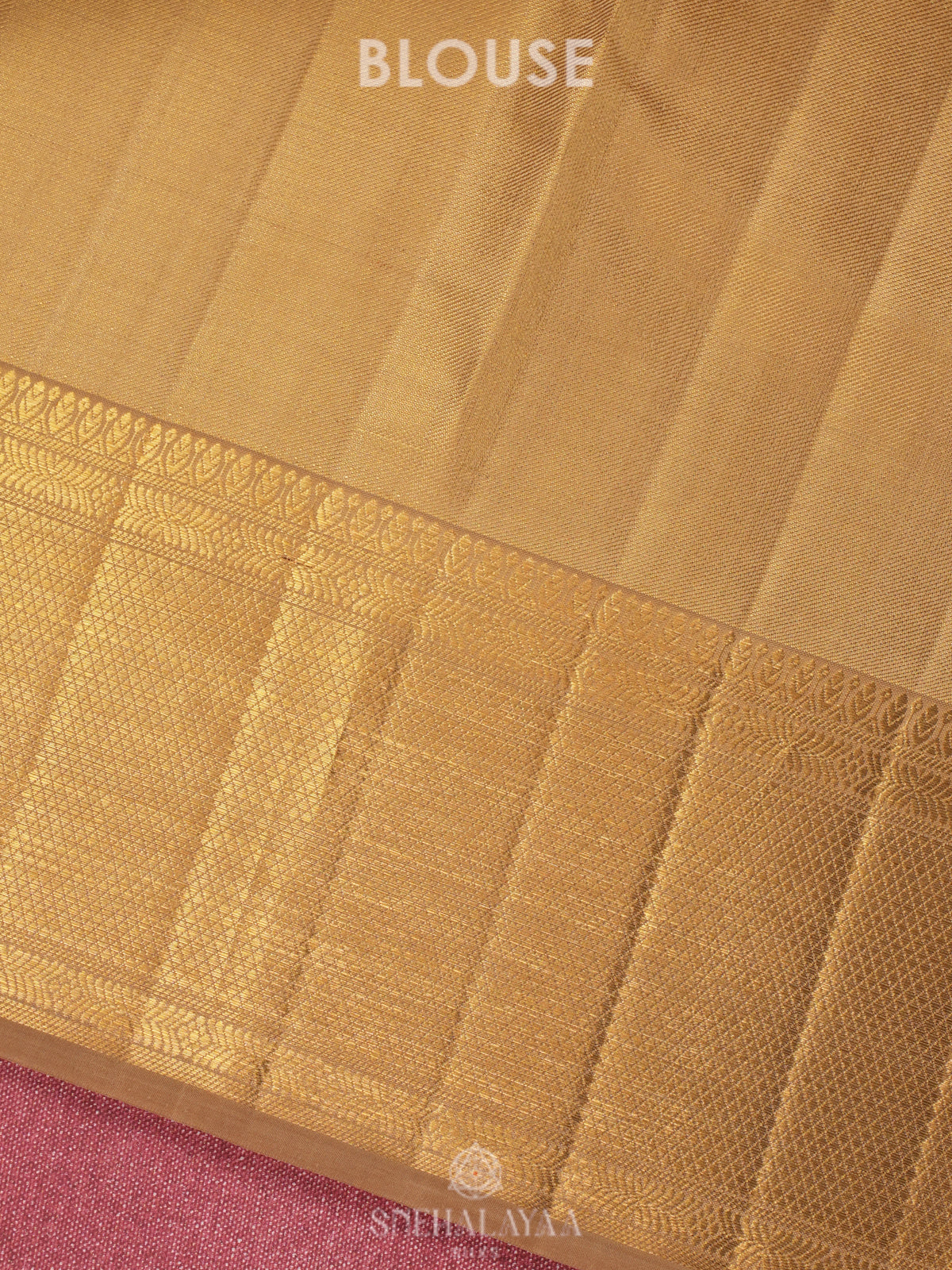Golden Kanjivaram Silk Saree