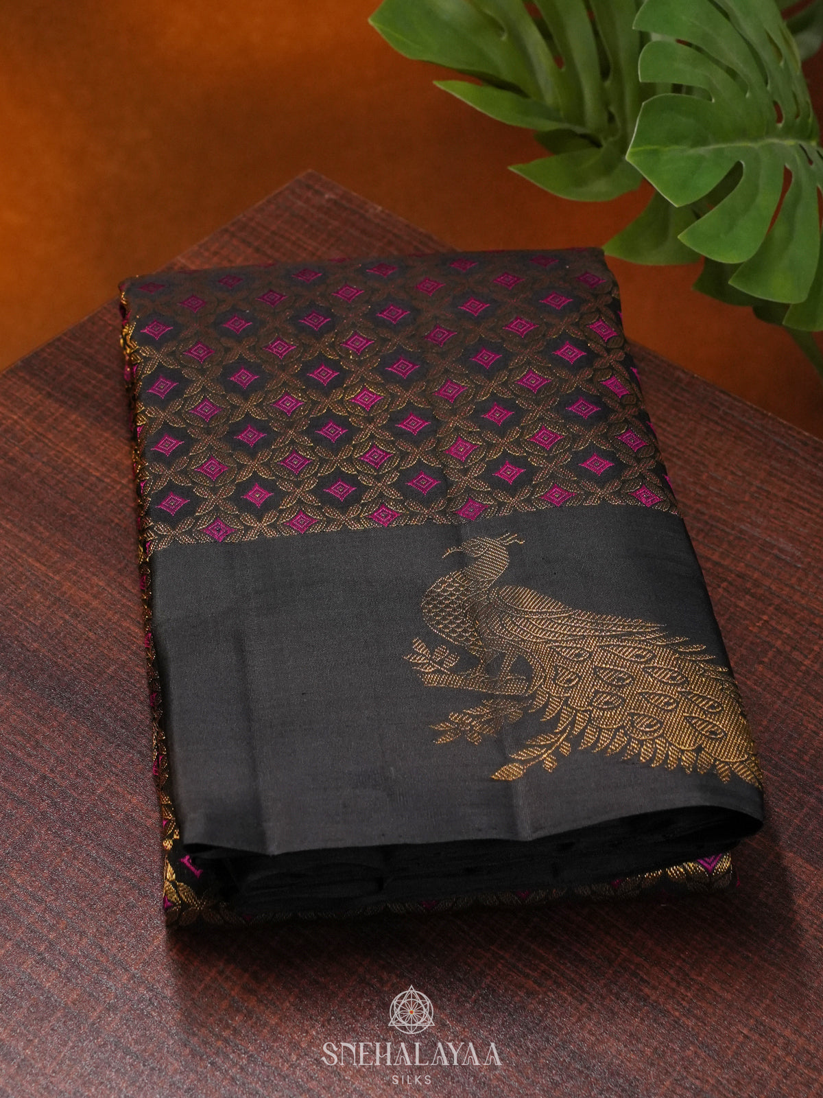 Black Kanjivaram Silk Saree