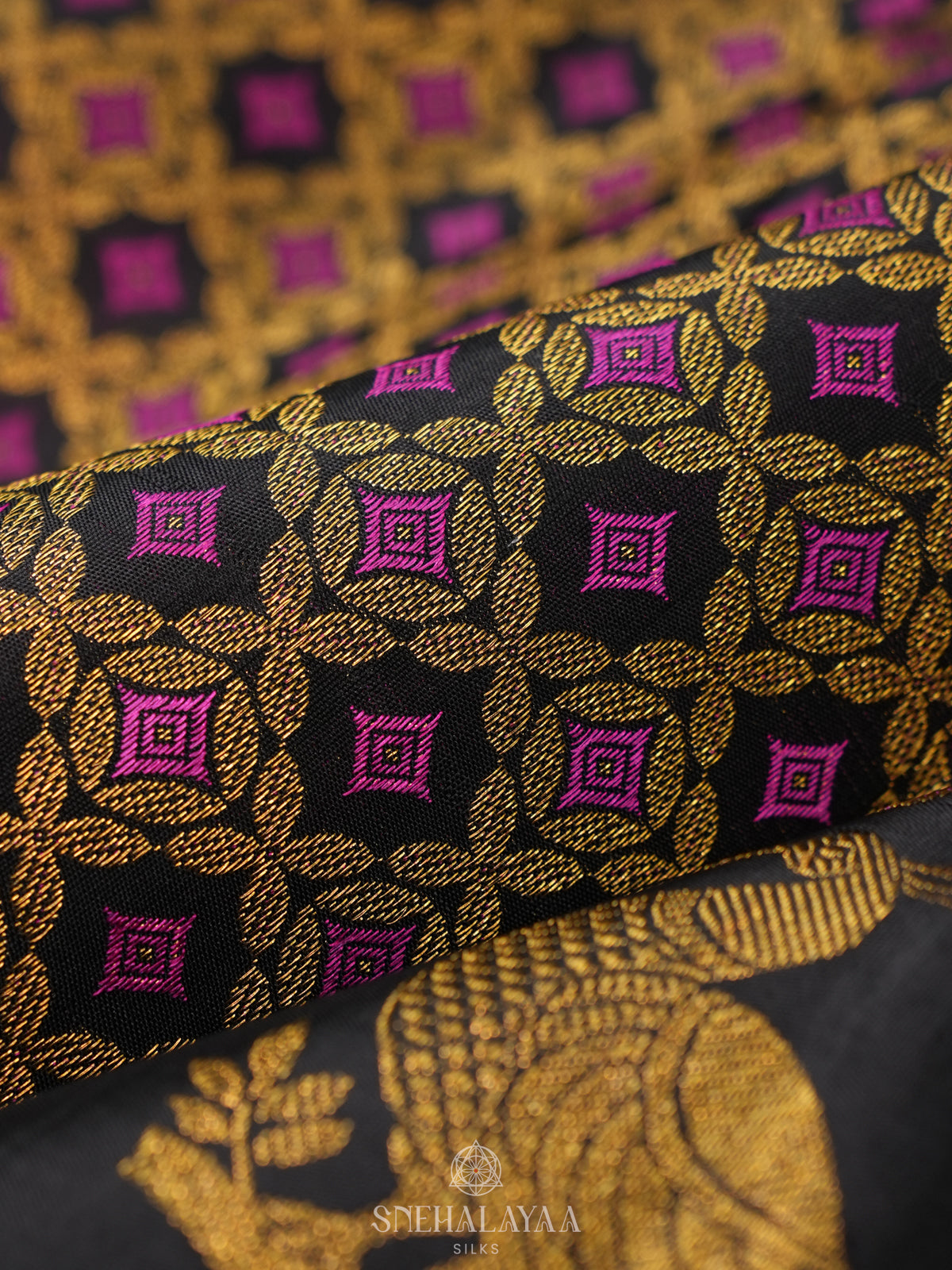 Black Kanjivaram Silk Saree