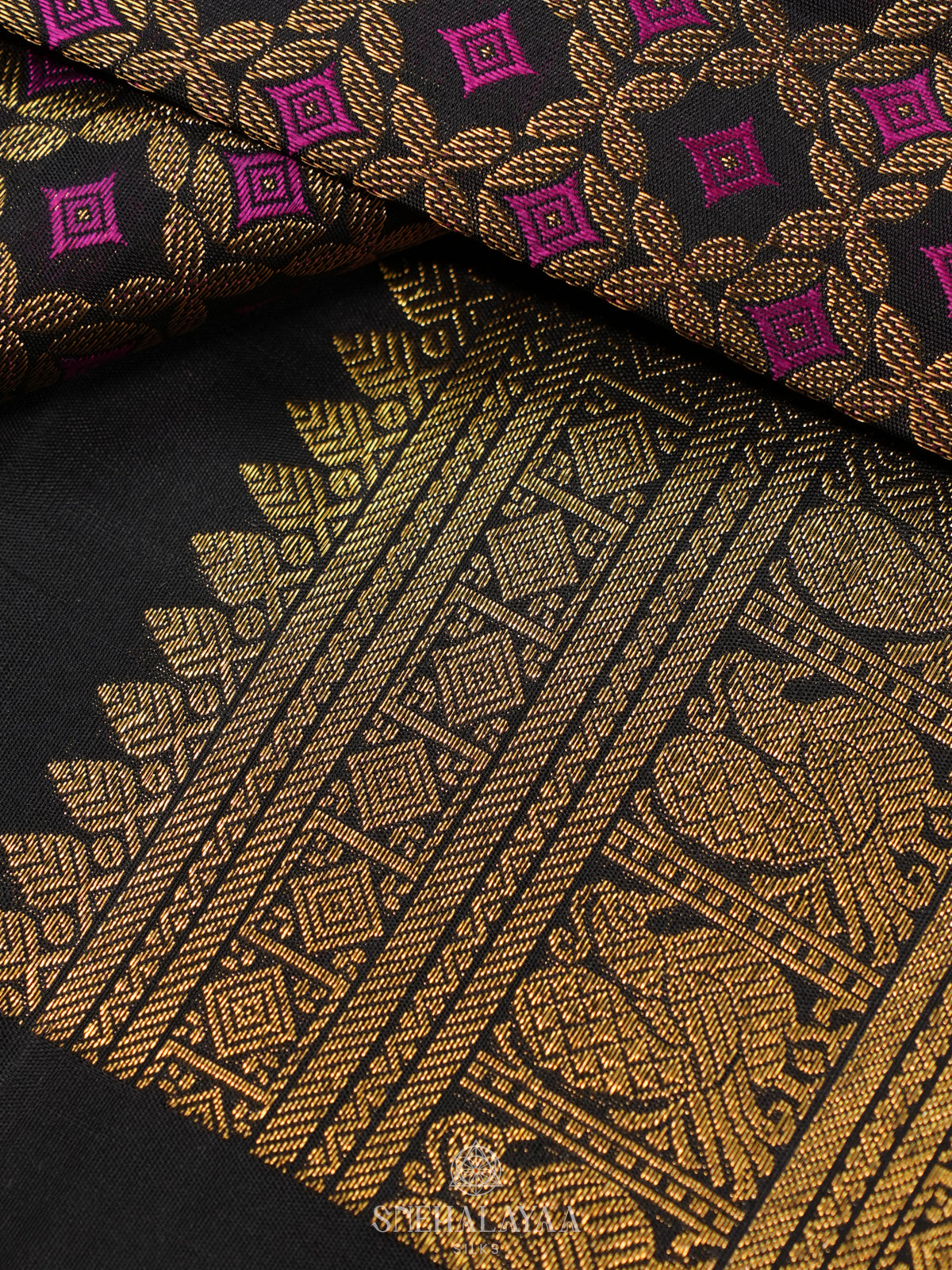 Black Kanjivaram Silk Saree