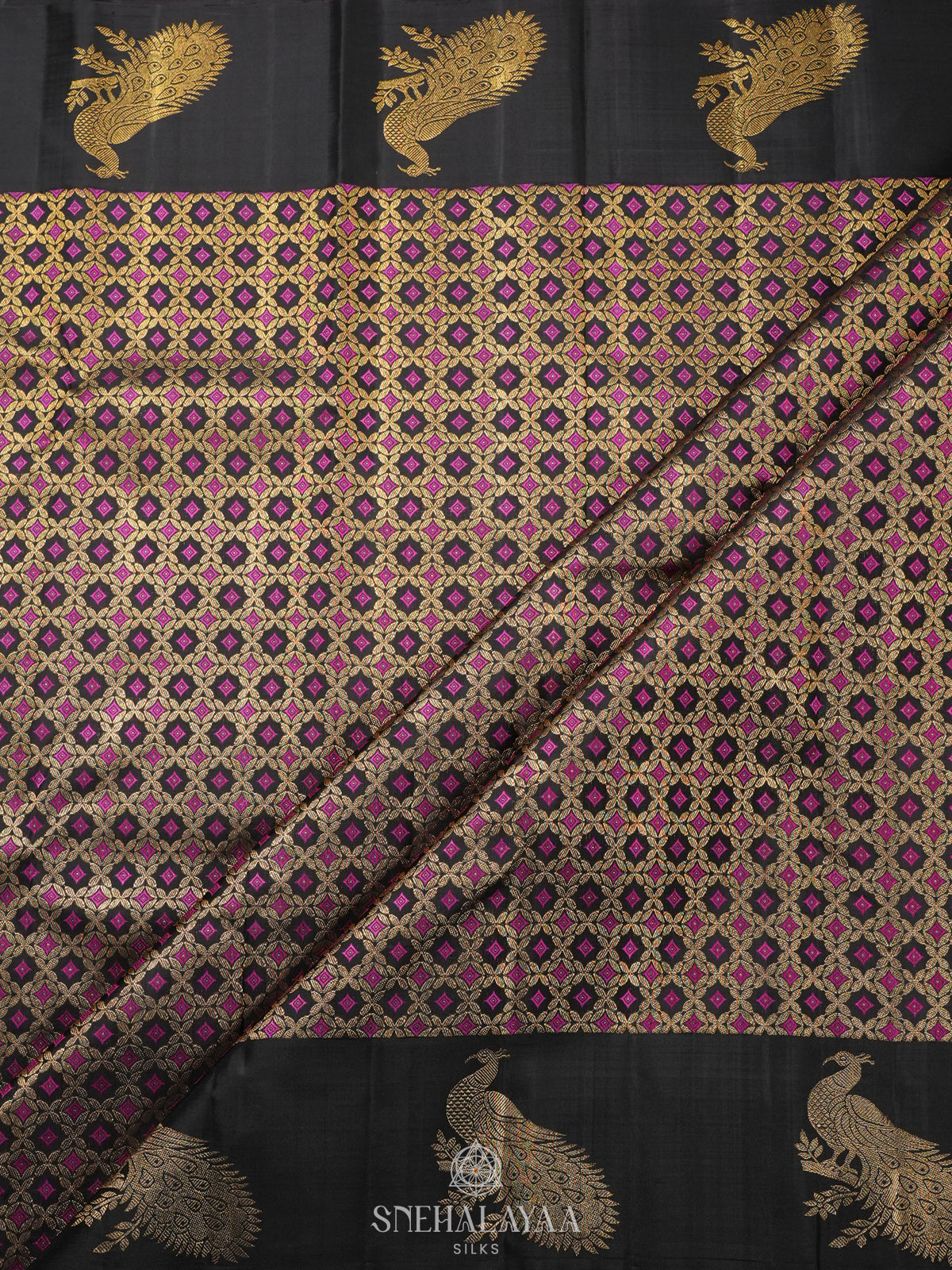 Black Kanjivaram Silk Saree