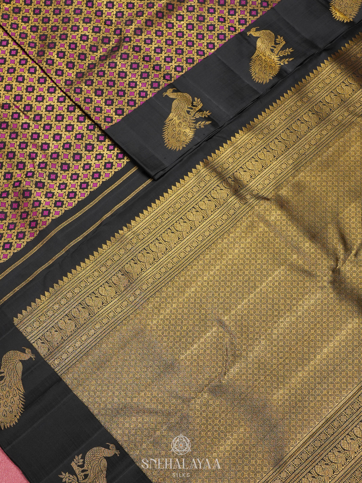 Black Kanjivaram Silk Saree