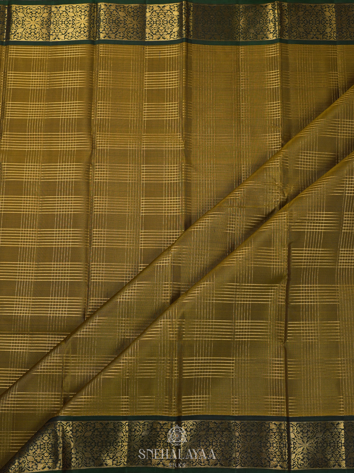 Mustard Kanjivaram Silk Saree