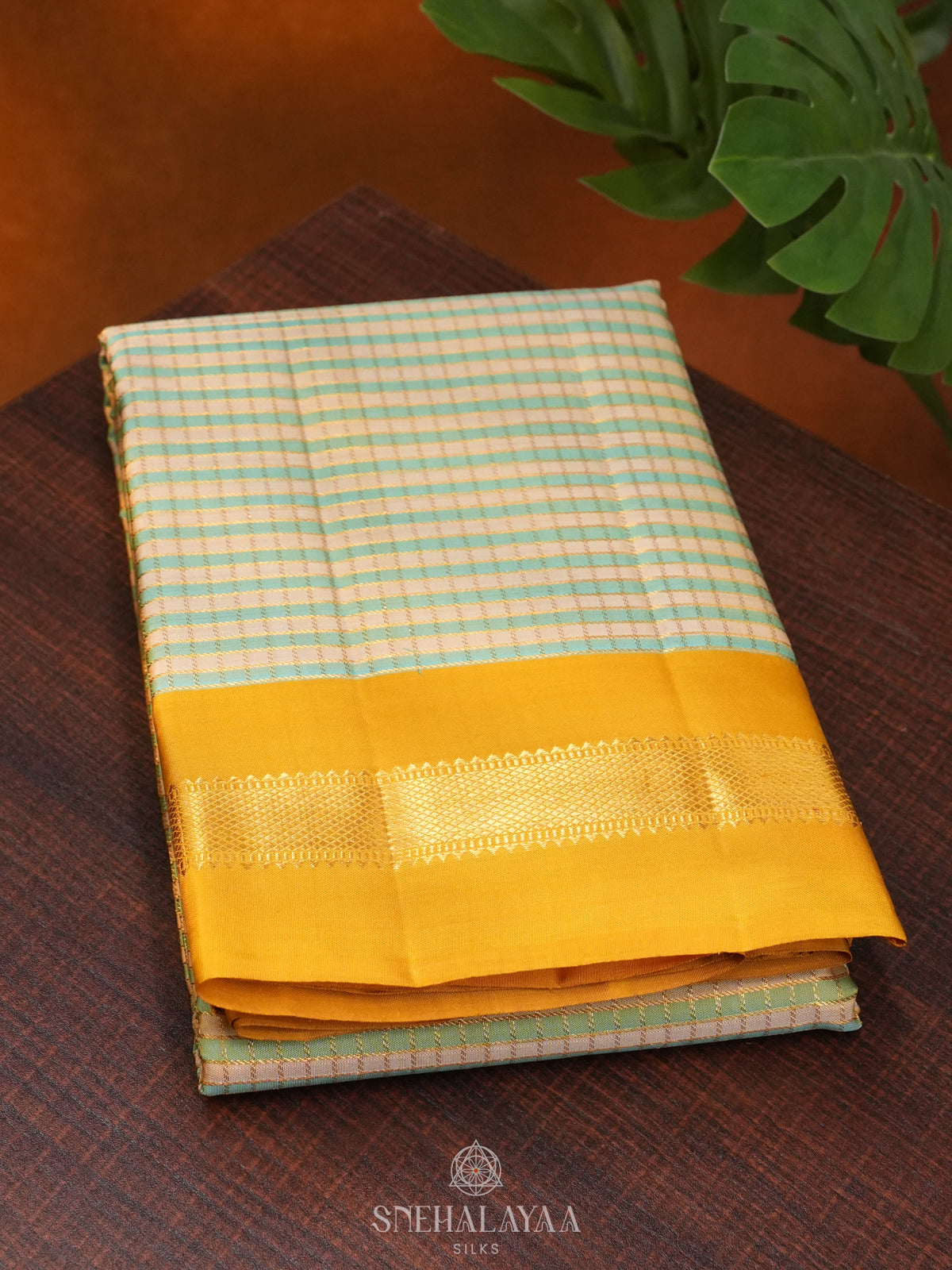 Mint Green Kanjivaram Silk Saree