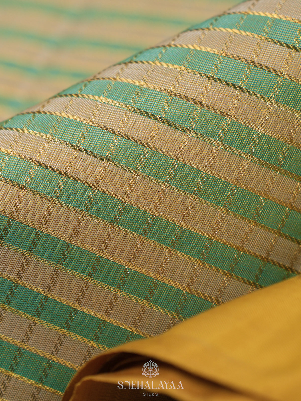 Mint Green Kanjivaram Silk Saree