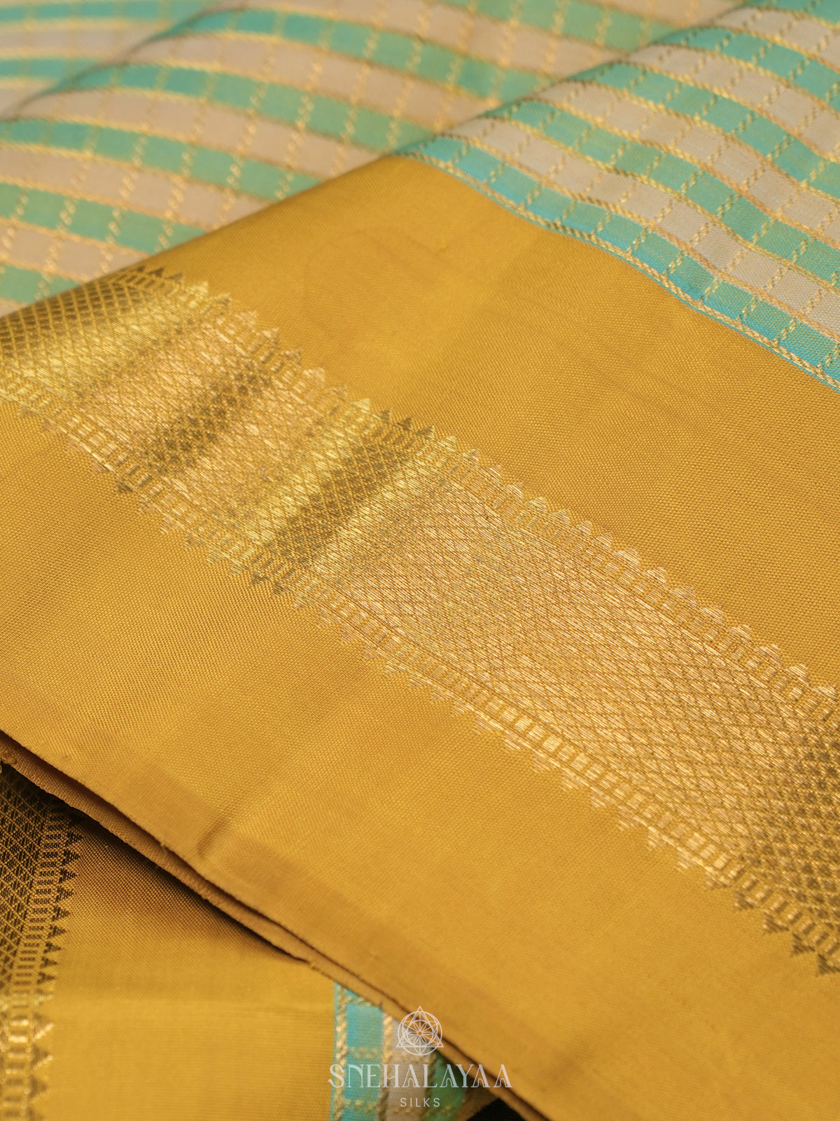 Mint Green Kanjivaram Silk Saree