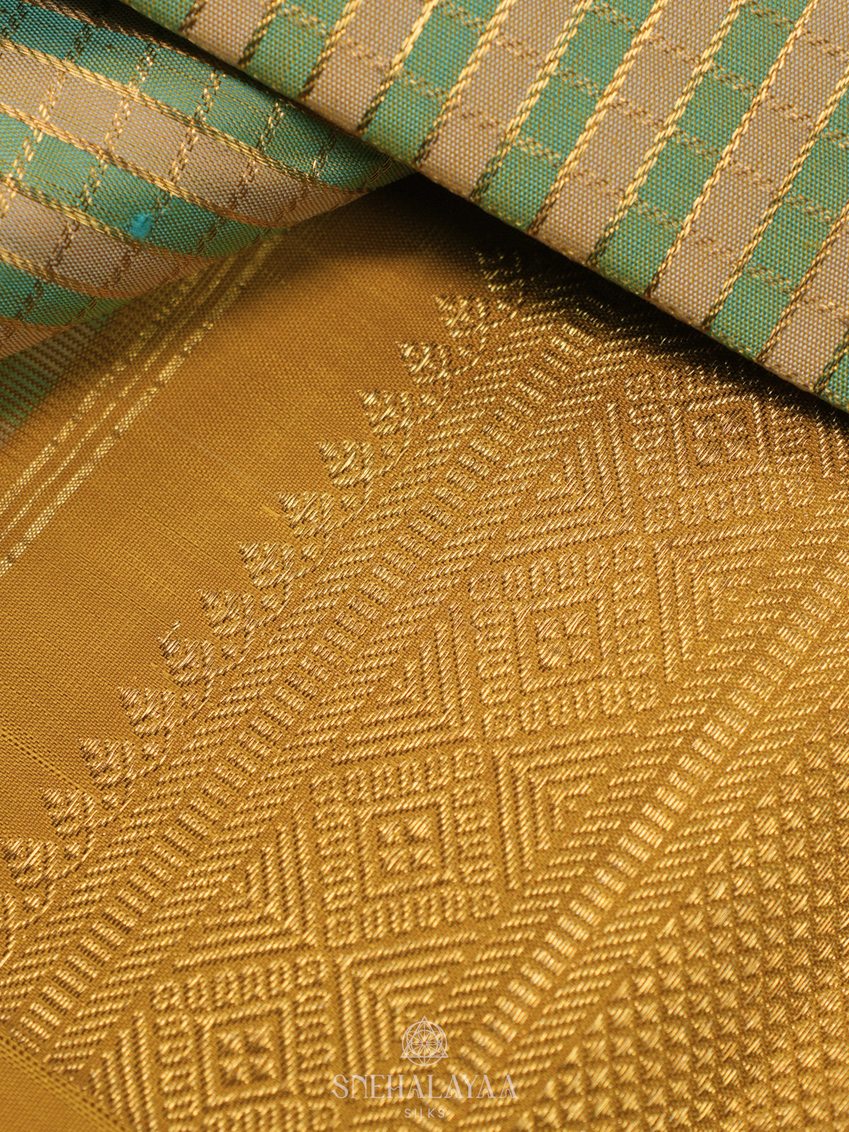 Mint Green Kanjivaram Silk Saree