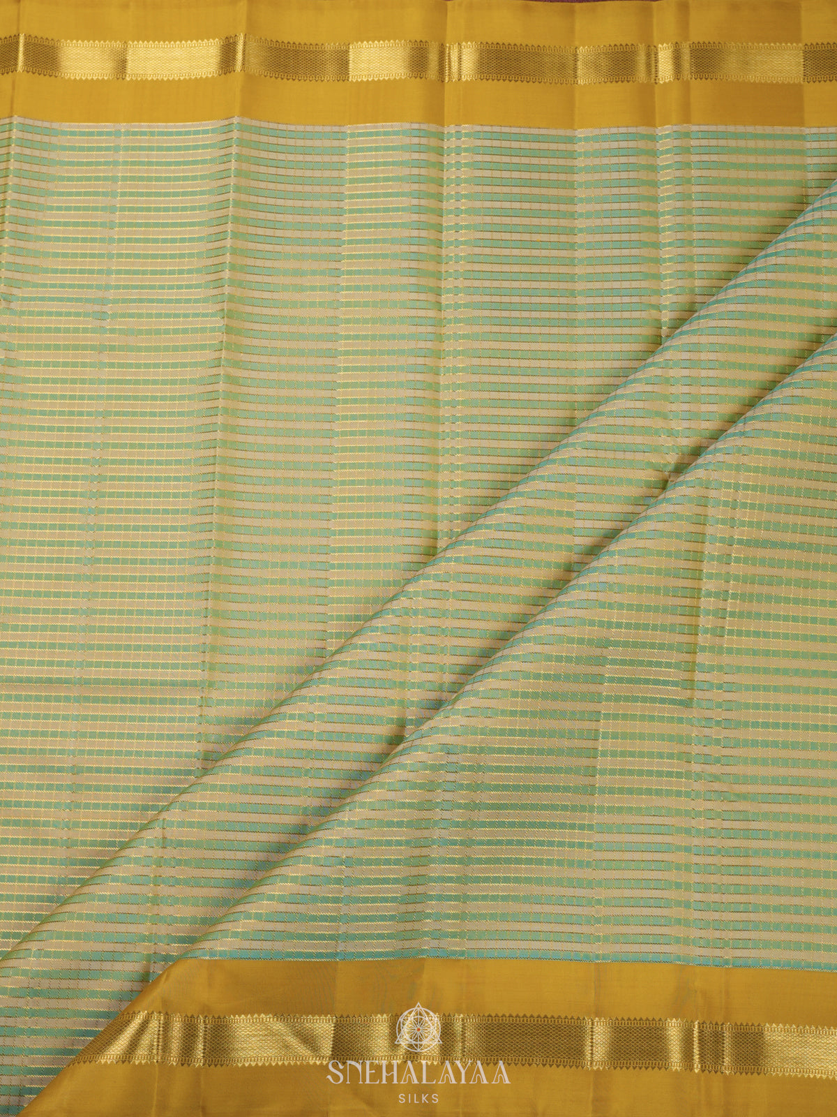 Mint Green Kanjivaram Silk Saree