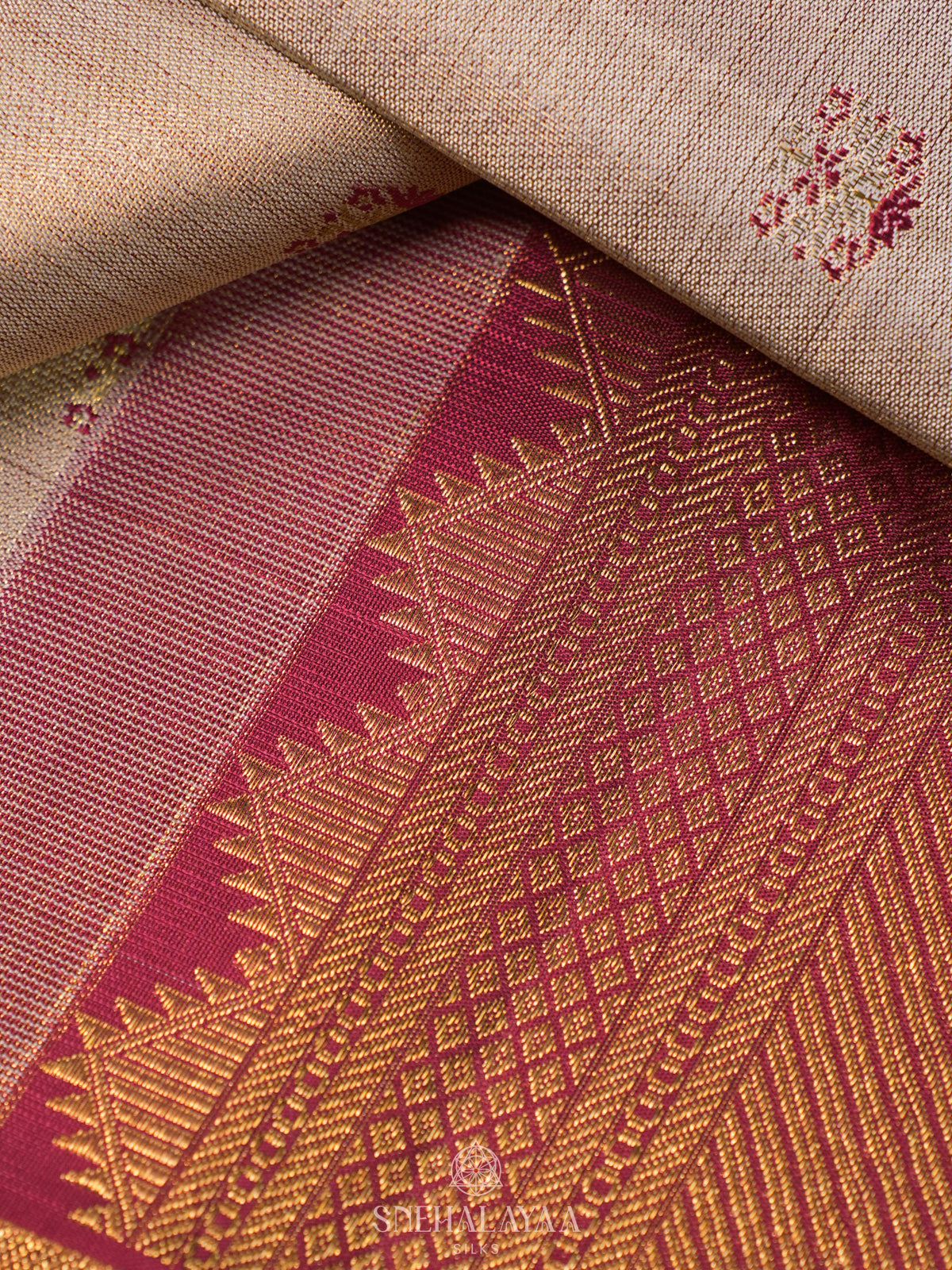 Off White Kanjivaram Silk Saree