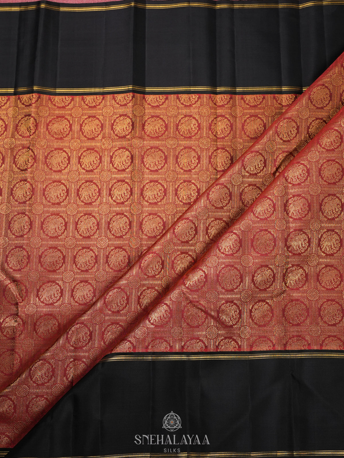Orange Kanjivaram Silk Saree