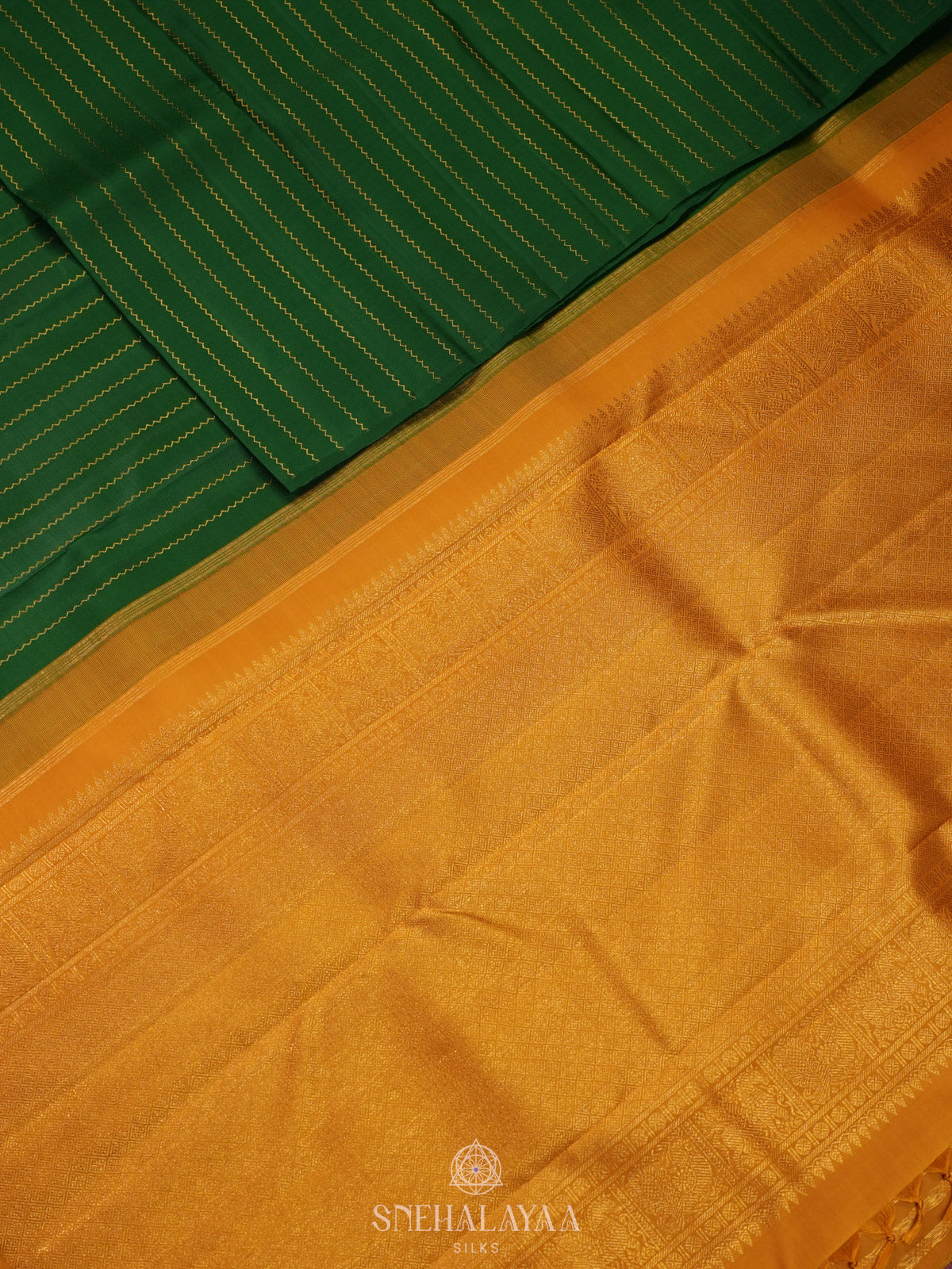 Emerald Green Kanjivaram Silk Saree