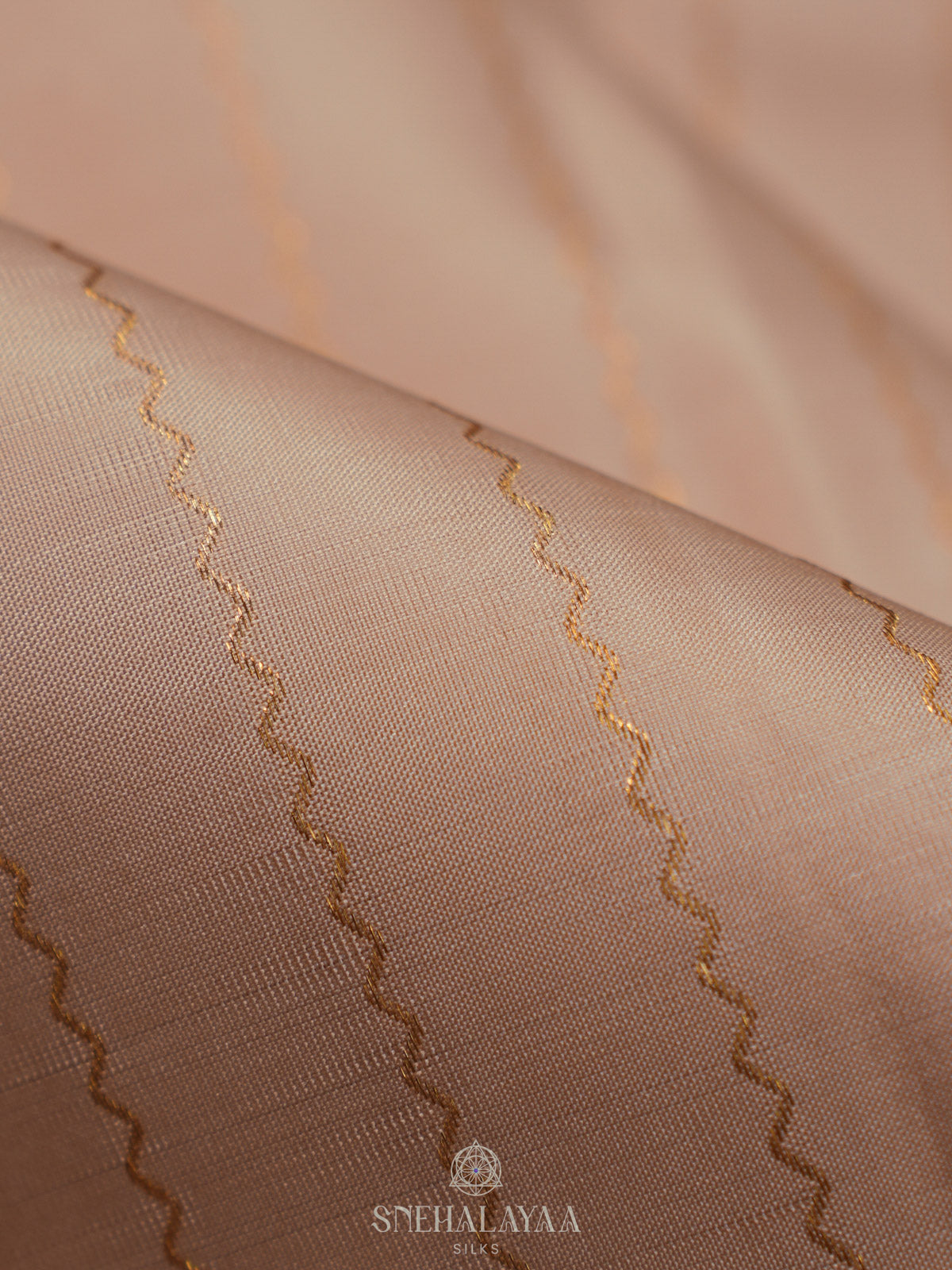 Cream Kanjivaram Silk Saree