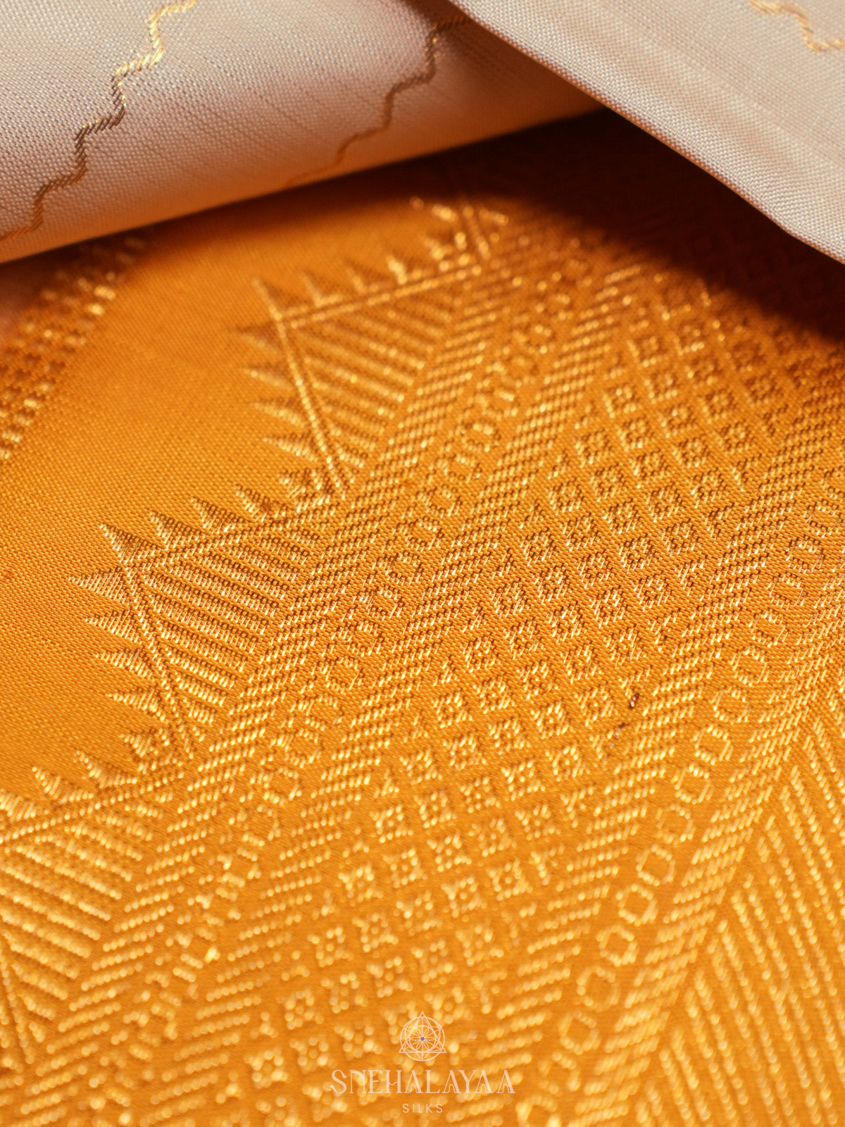 Cream Kanjivaram Silk Saree