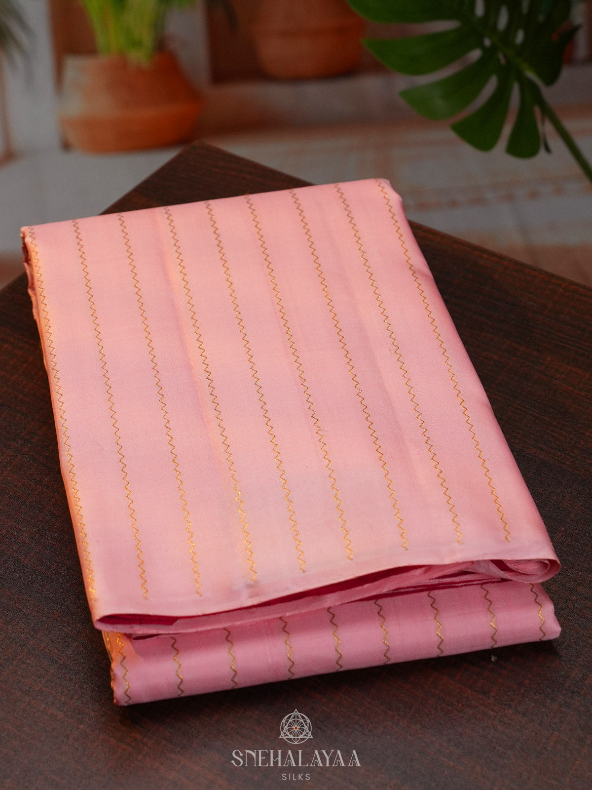 Baby Pink Kanjivaram Silk Saree
